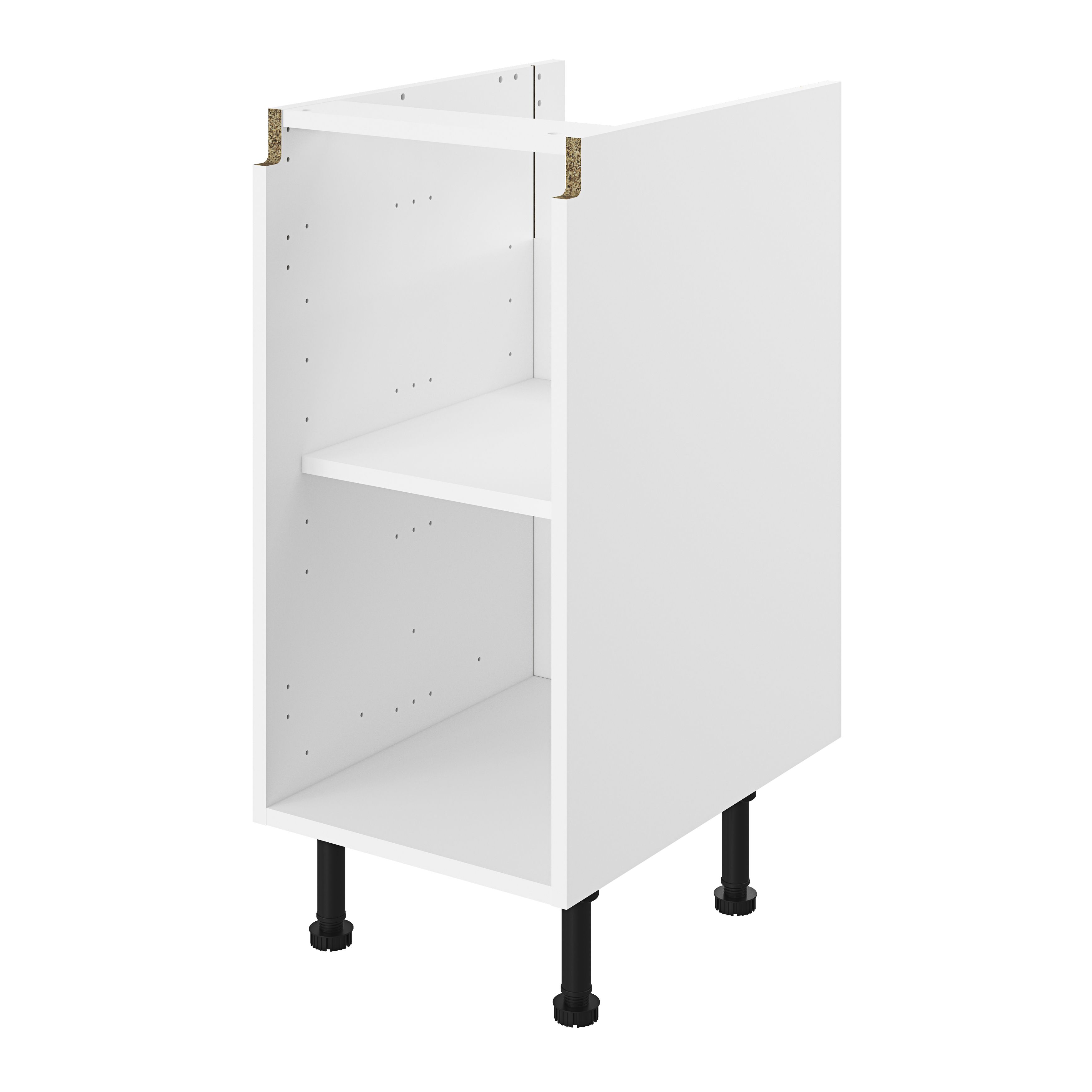 GoodHome Caraway Innovo White Base cabinet, (W)400mm