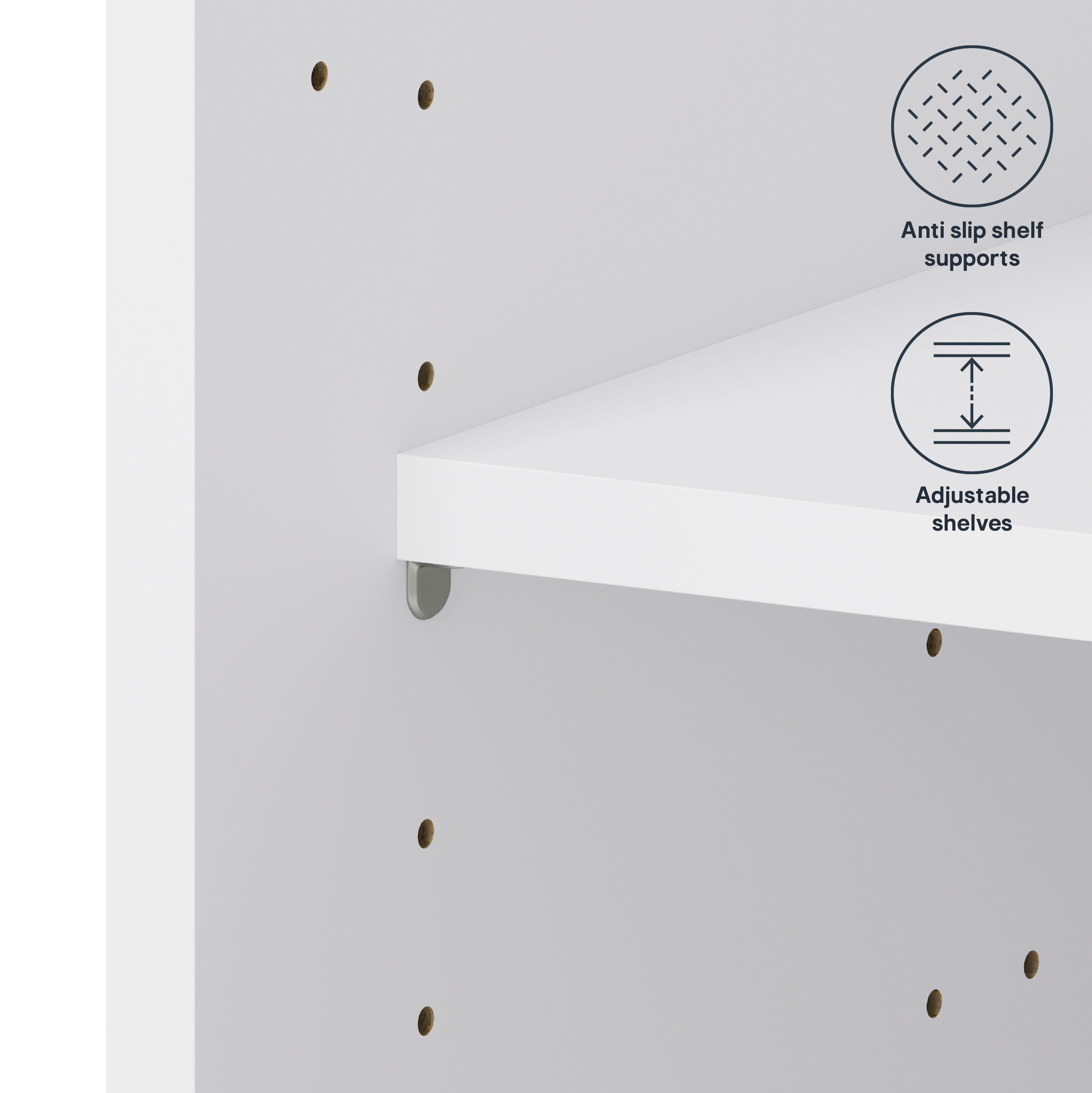 GoodHome Caraway Innovo White Base unit, (W)1000mm