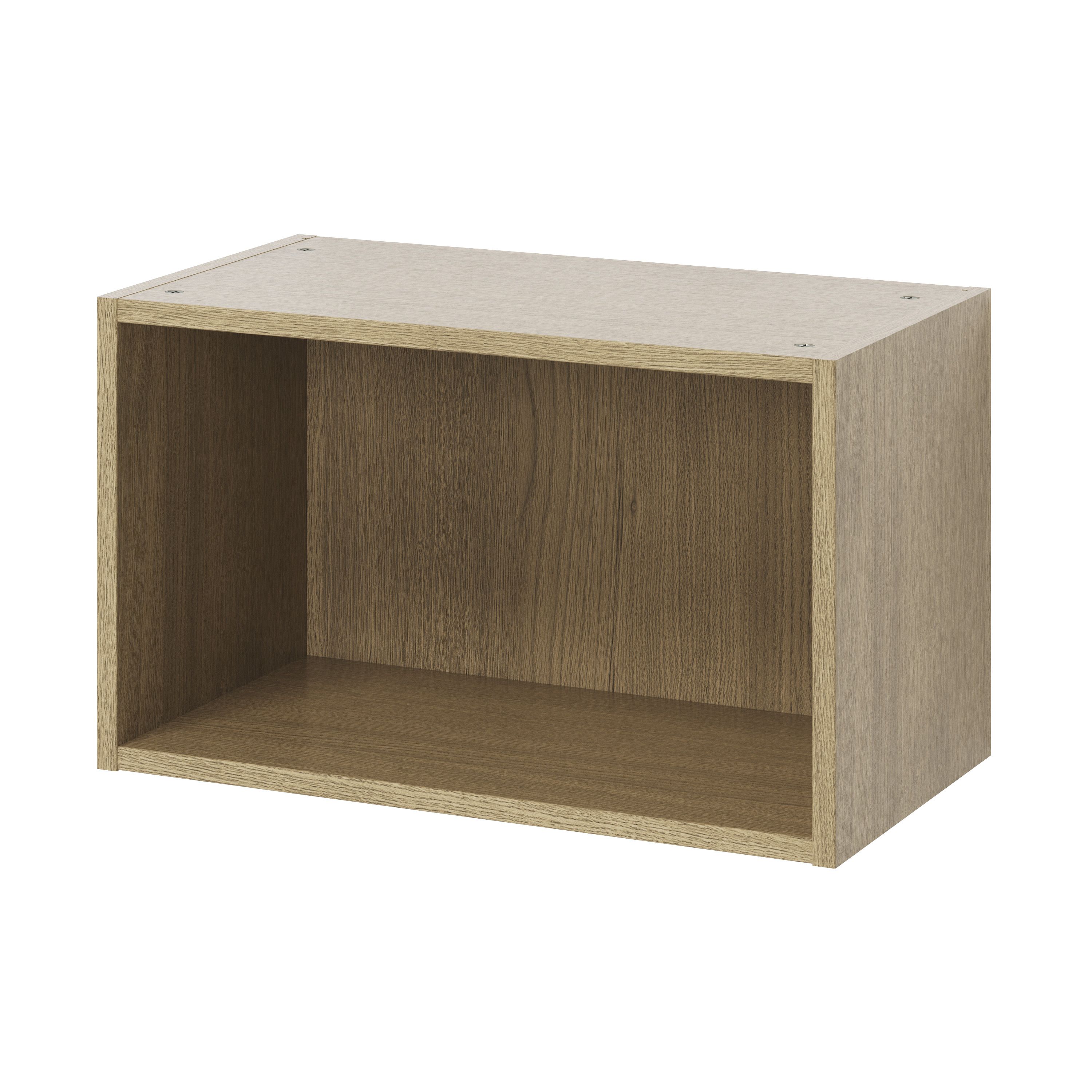 GoodHome Caraway Light oak effect Bridging Wall cabinet, (W)600mm (D)340mm