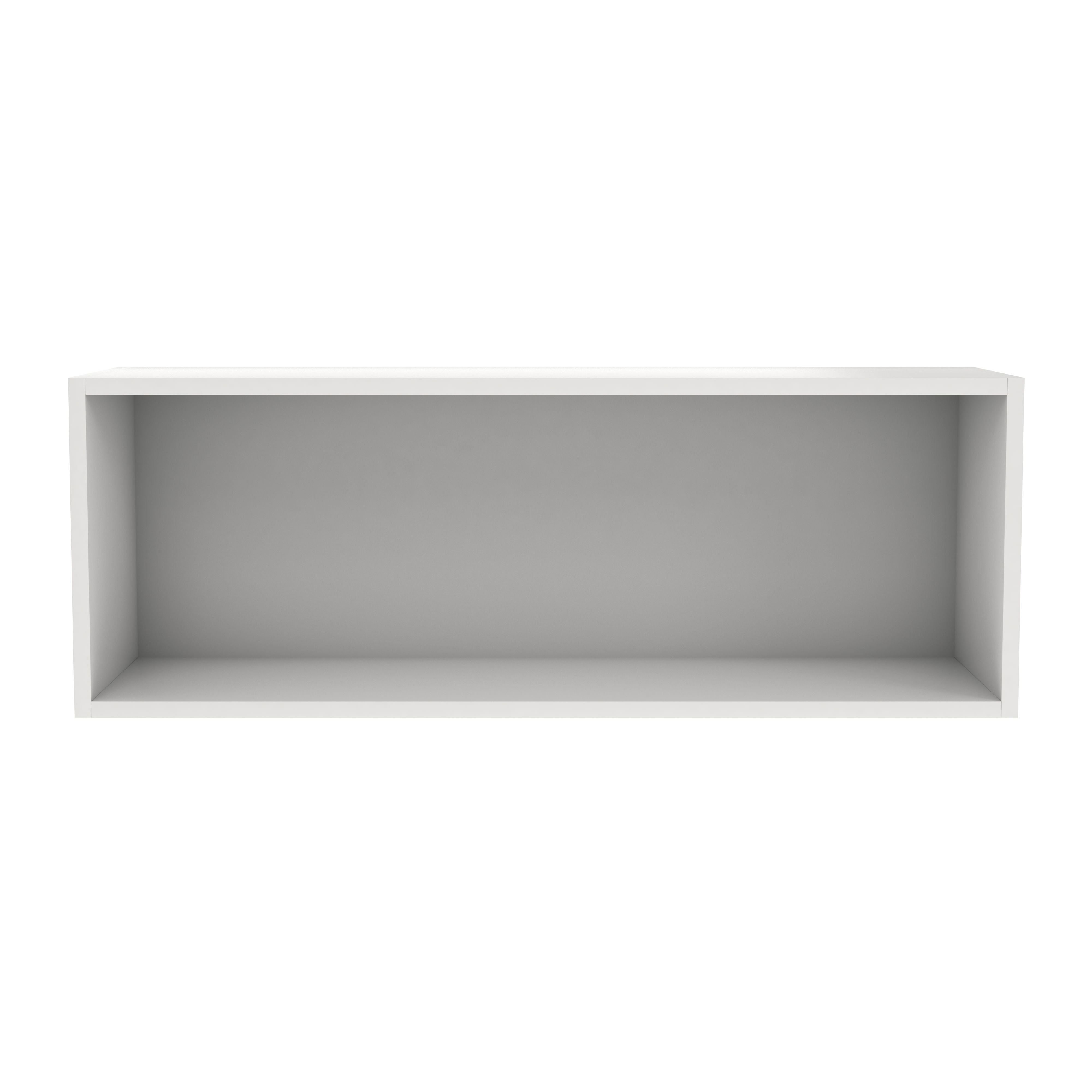 GoodHome Caraway Matt White Bridging Wall cabinet, (W)1000mm (D)320mm