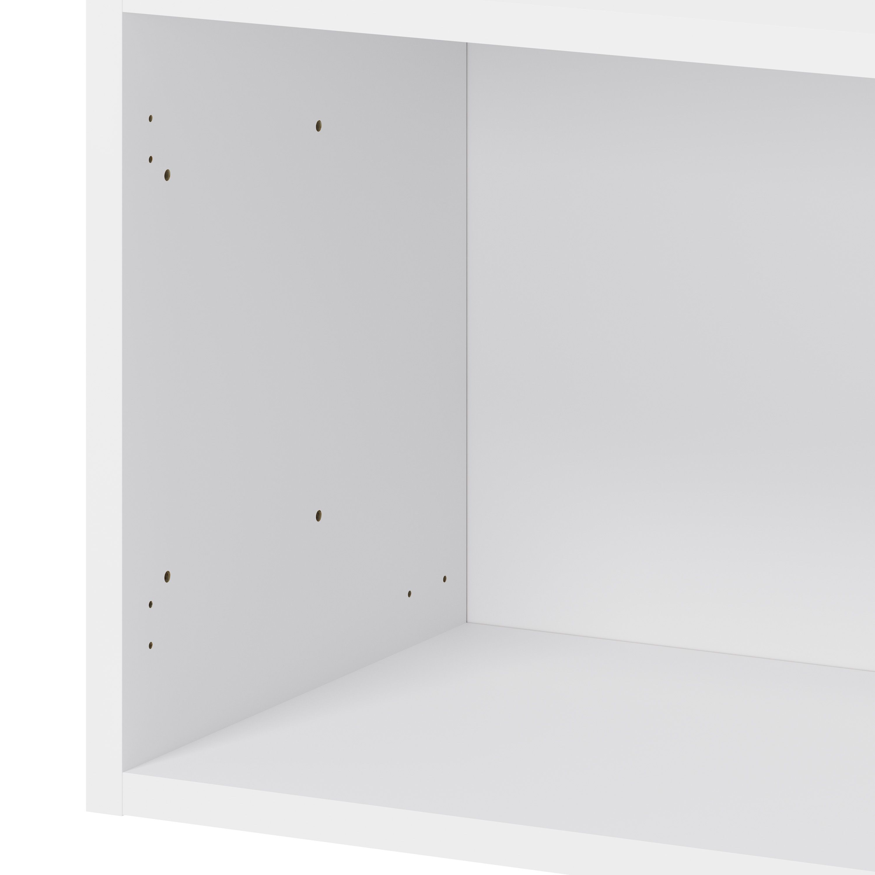 GoodHome Caraway Matt White Bridging Wall cabinet, (W)1000mm (D)320mm