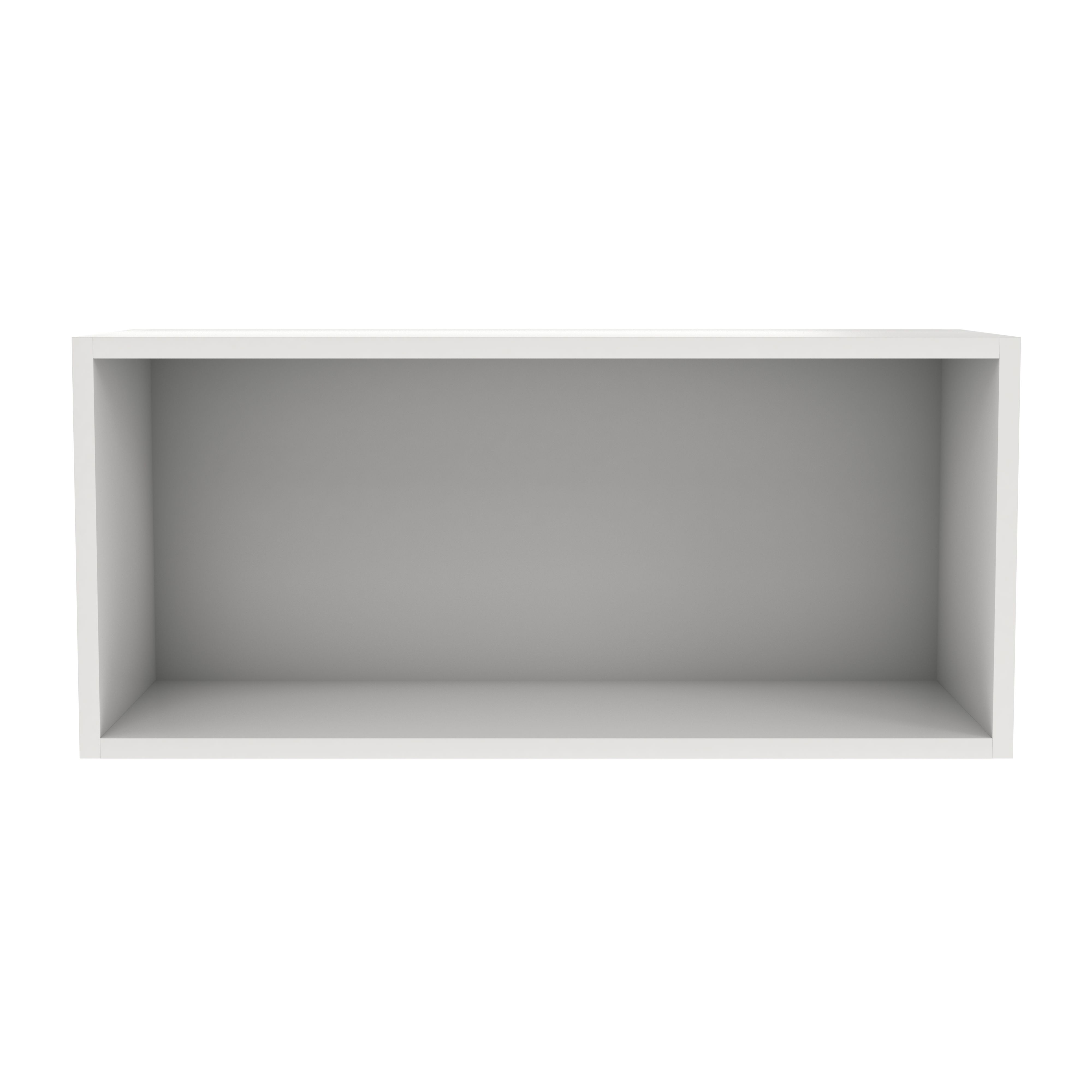 White bridging store wall cabinet