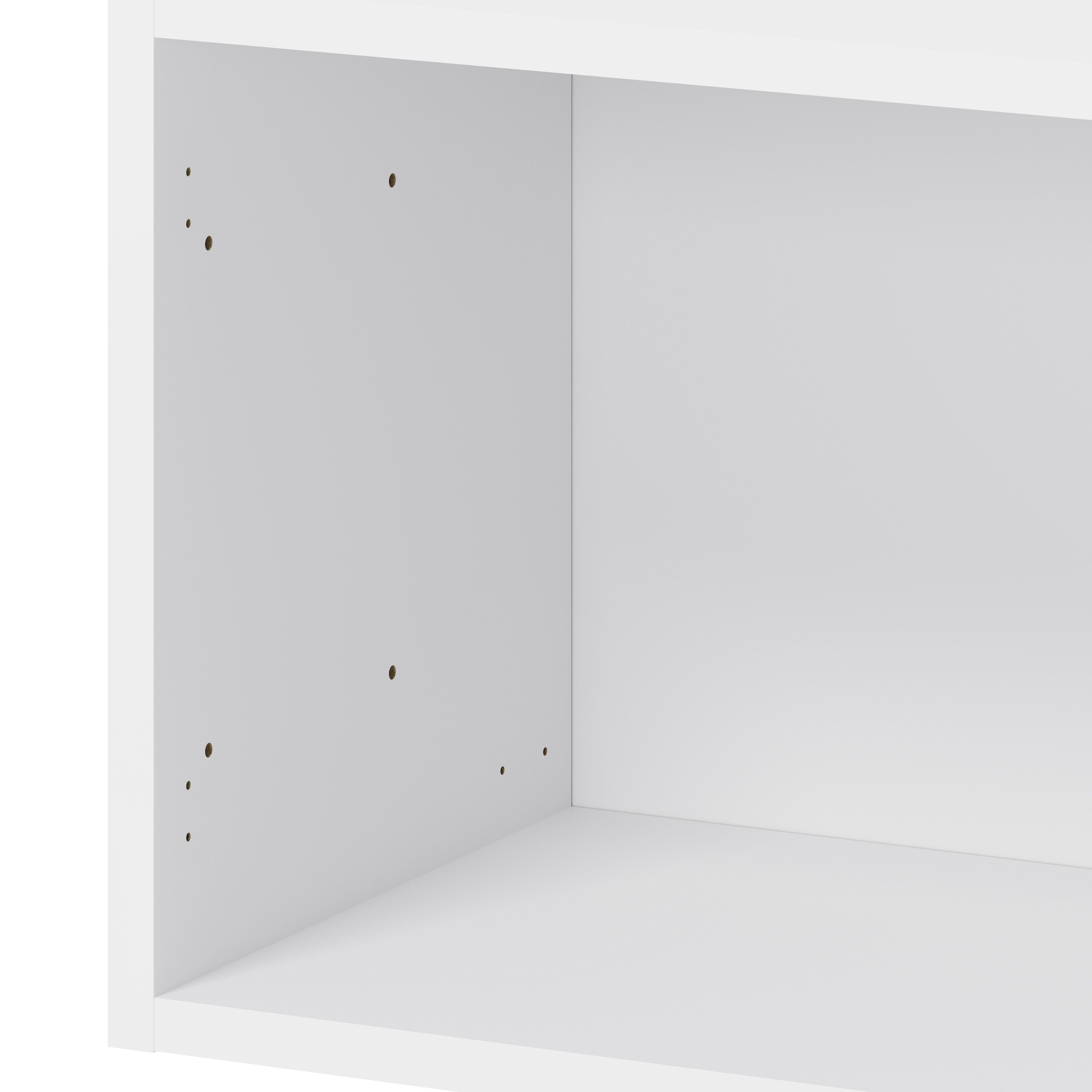 GoodHome Caraway Matt White Bridging Wall cabinet, (W)800mm (D)320mm