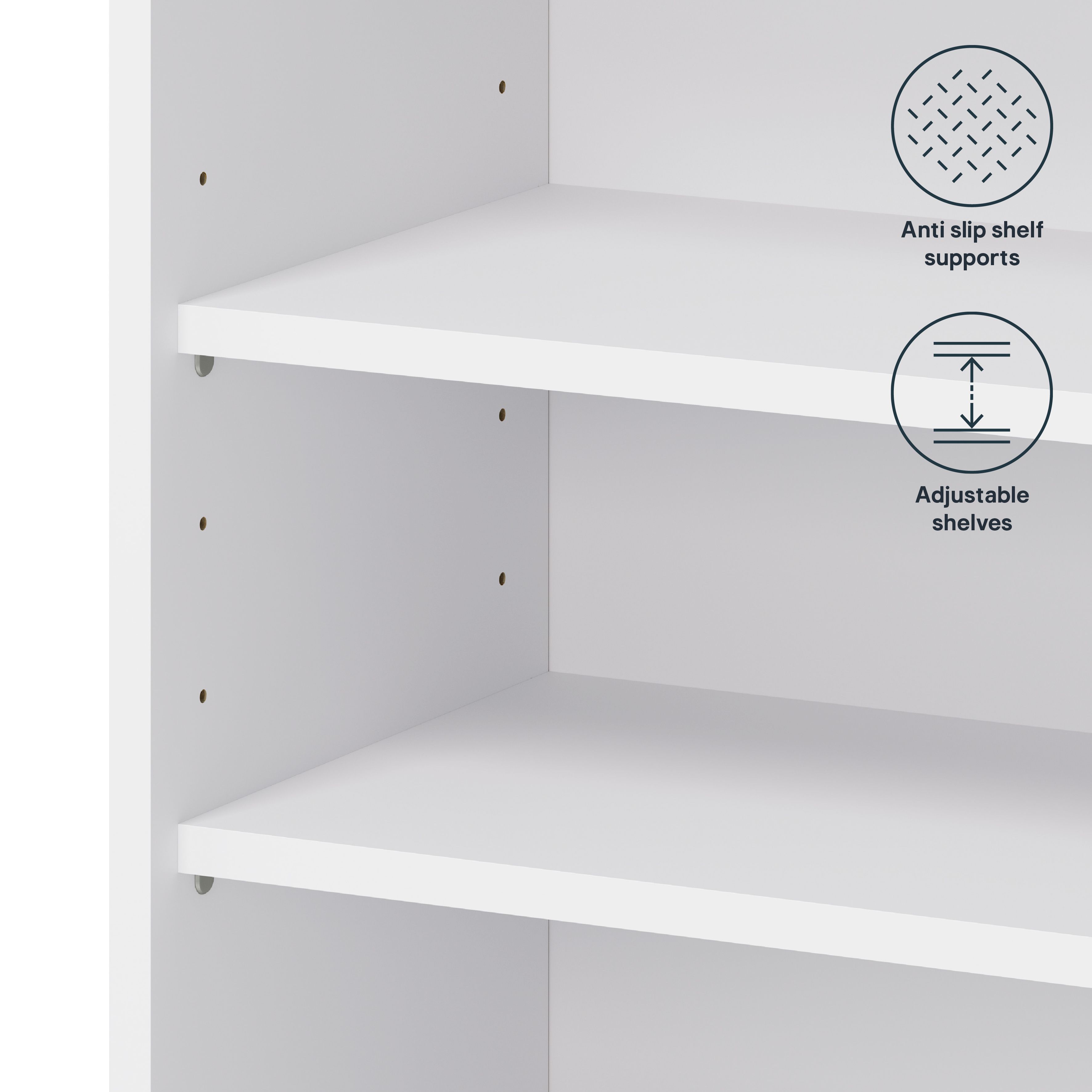 GoodHome Caraway Matt White Standard Wall cabinet, (W)1000mm (D)320mm