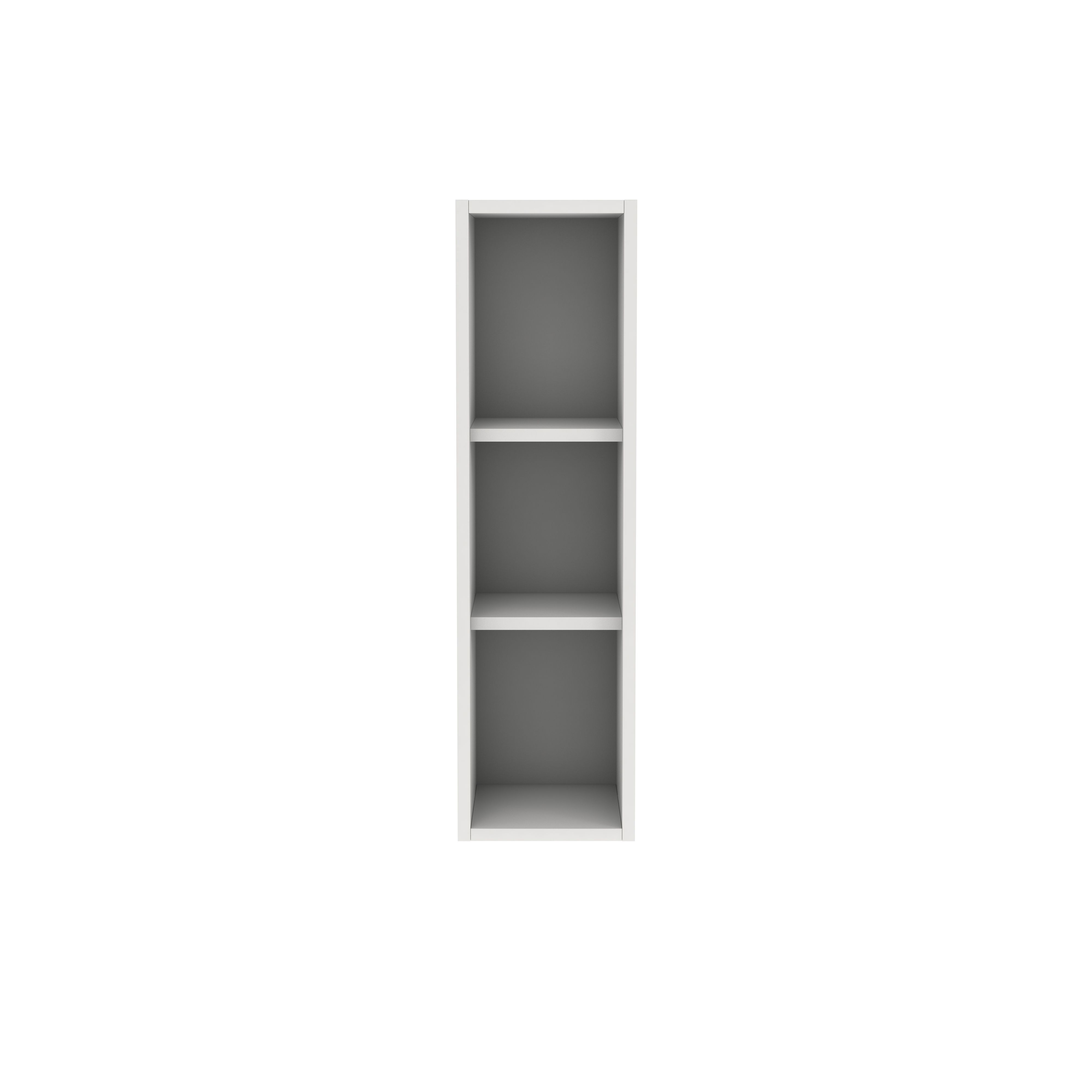 GoodHome Caraway Matt White Tall Wall cabinet, (W)250mm (D)320mm
