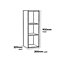 GoodHome Caraway Matt White Tall Wall cabinet, (W)300mm (D)320mm