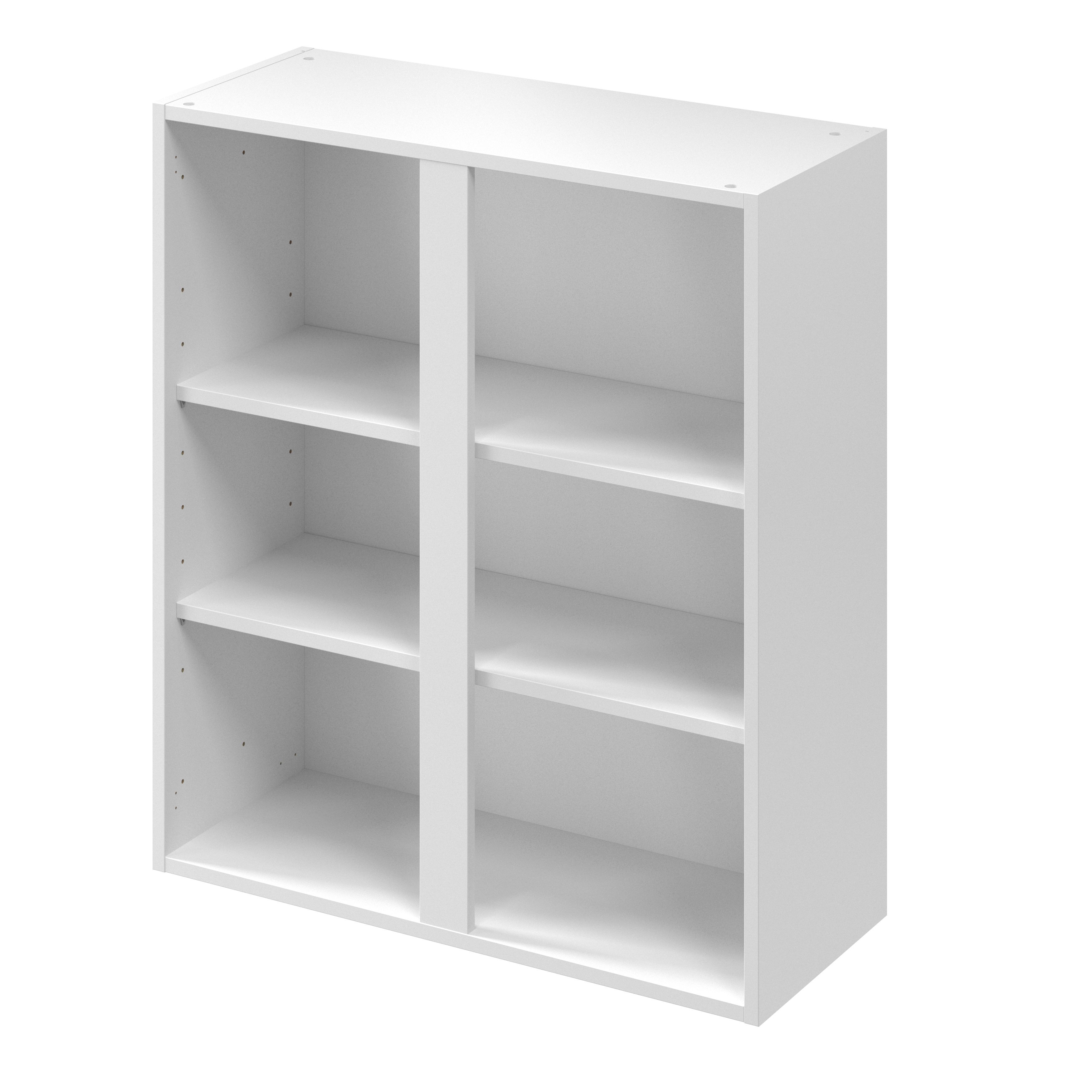 GoodHome Caraway Matt White Tall Wall cabinet, (W)800mm (D)320mm ...