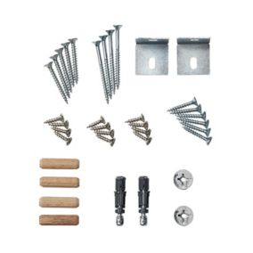 GoodHome Caraway Silver effect Fitting & fixing kit