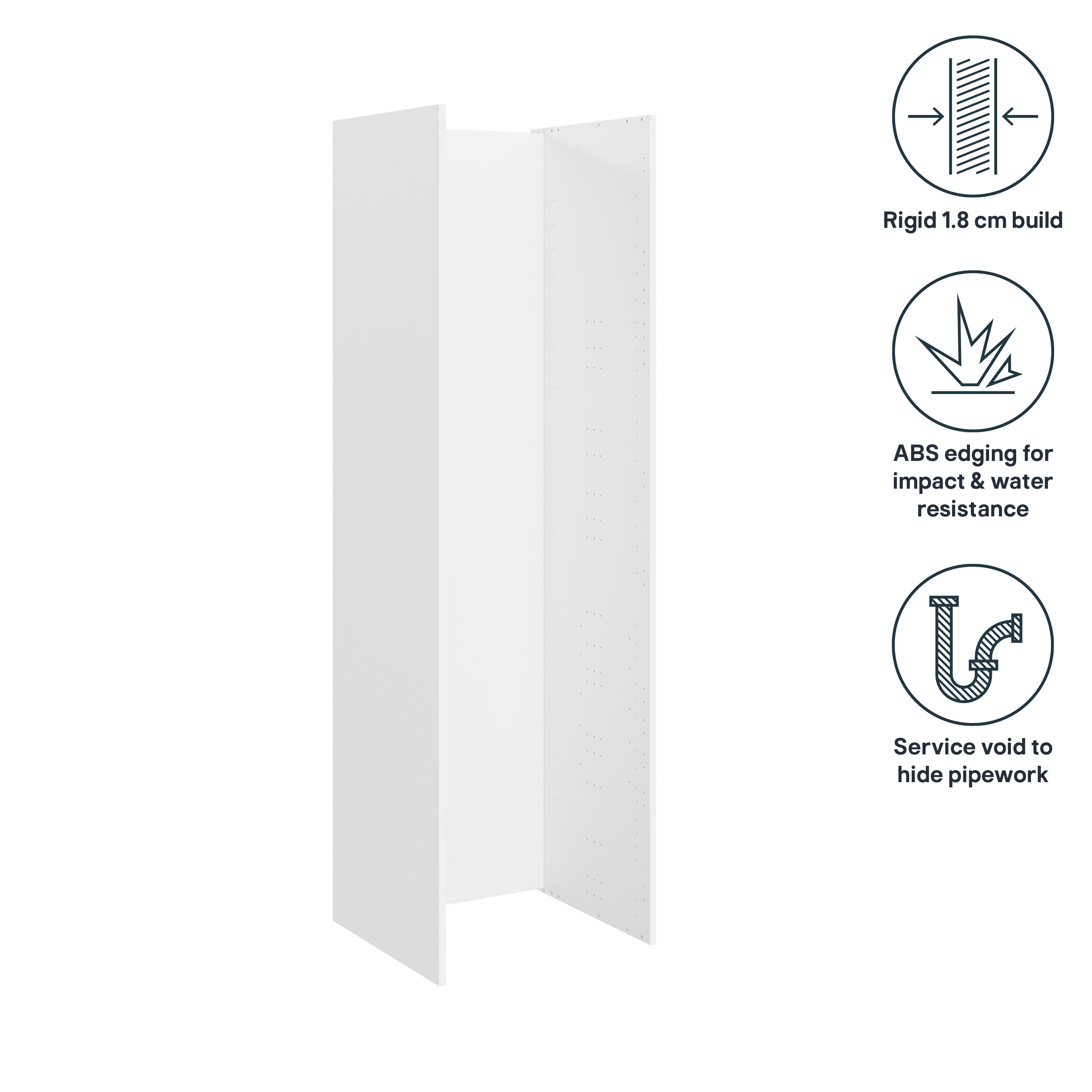 GoodHome Caraway Standard Appliance & larder End panel (H)2010mm (W)558mm, Pack of 2
