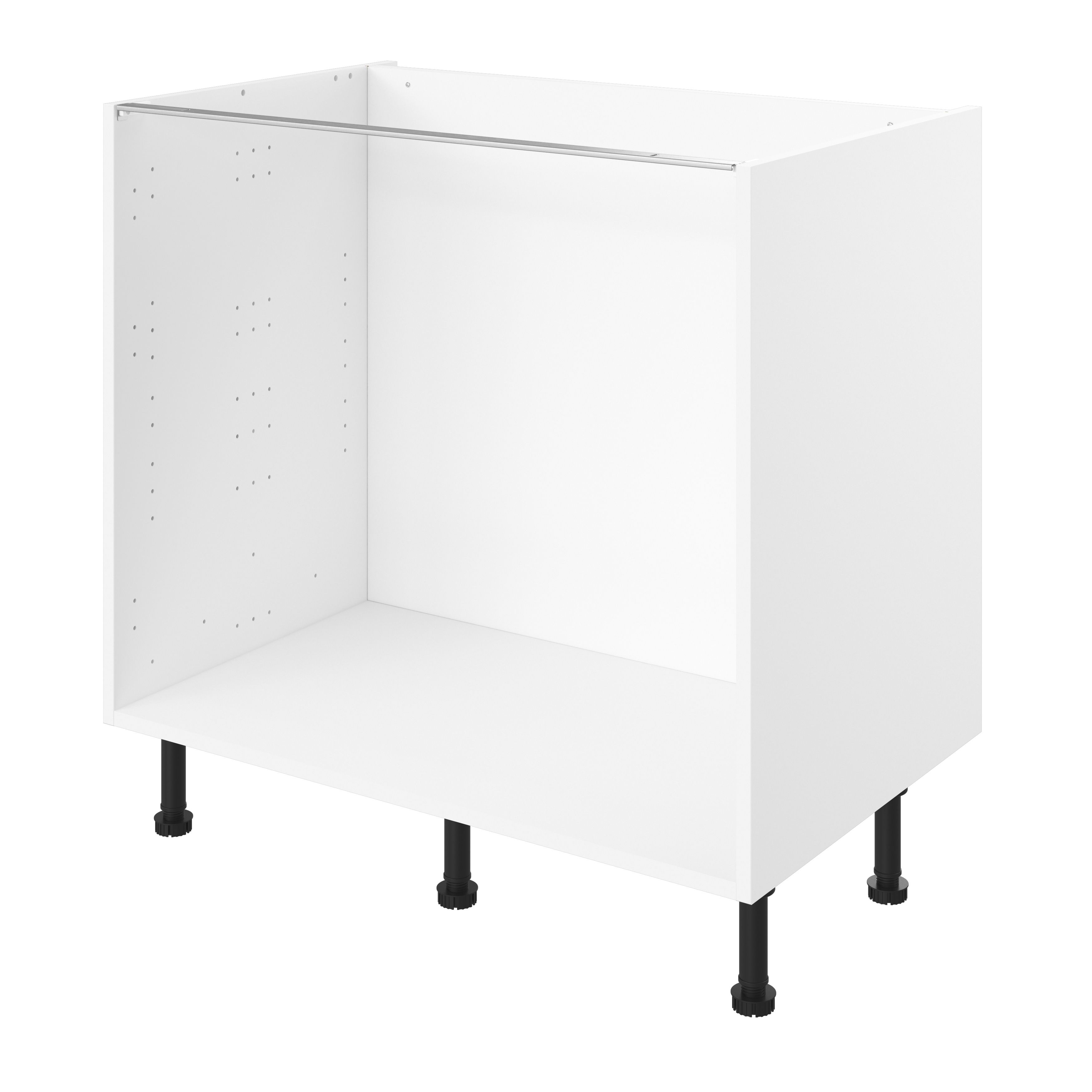 GoodHome Caraway White Base cabinet, (W)900mm