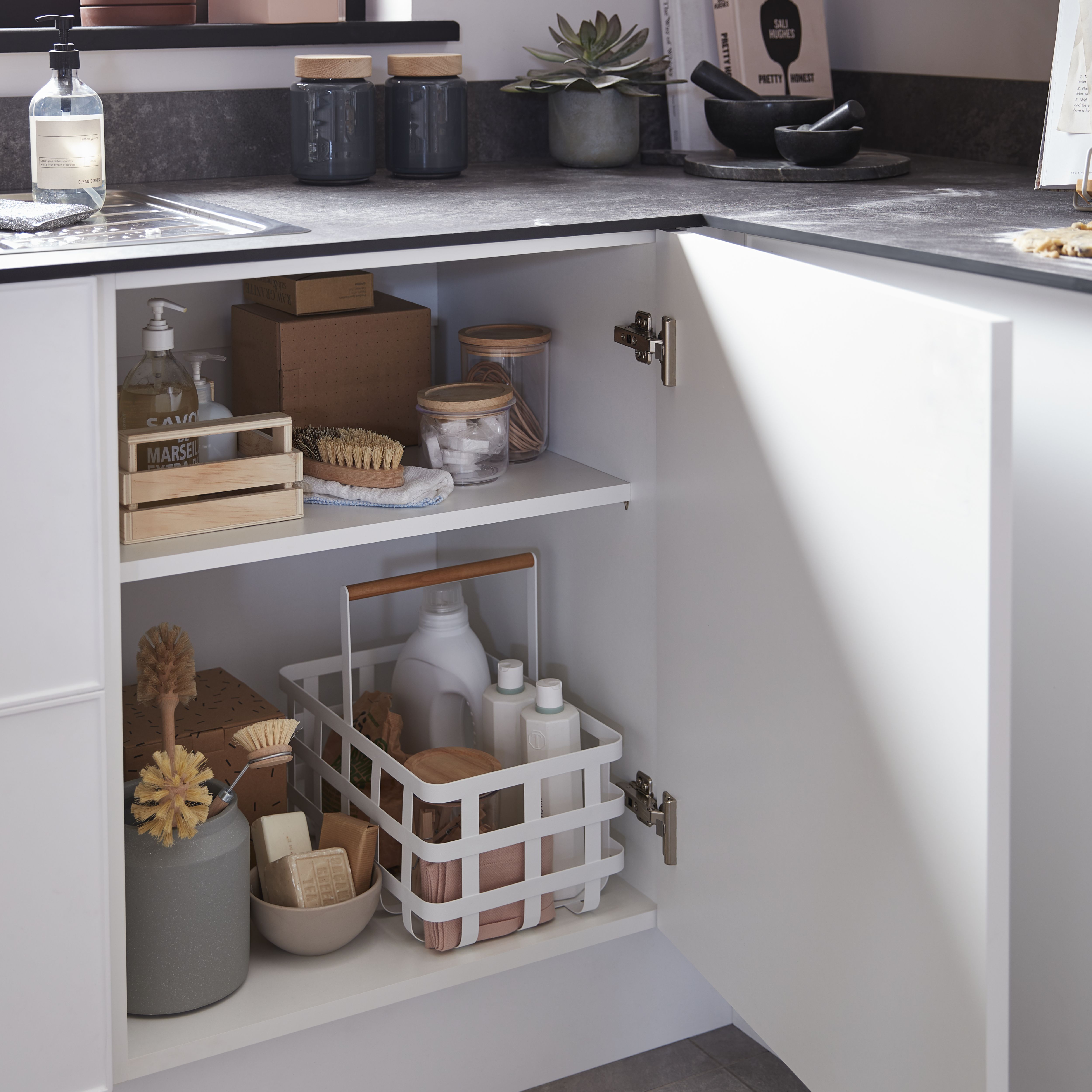 GoodHome Caraway White Base unit, (W)600mm