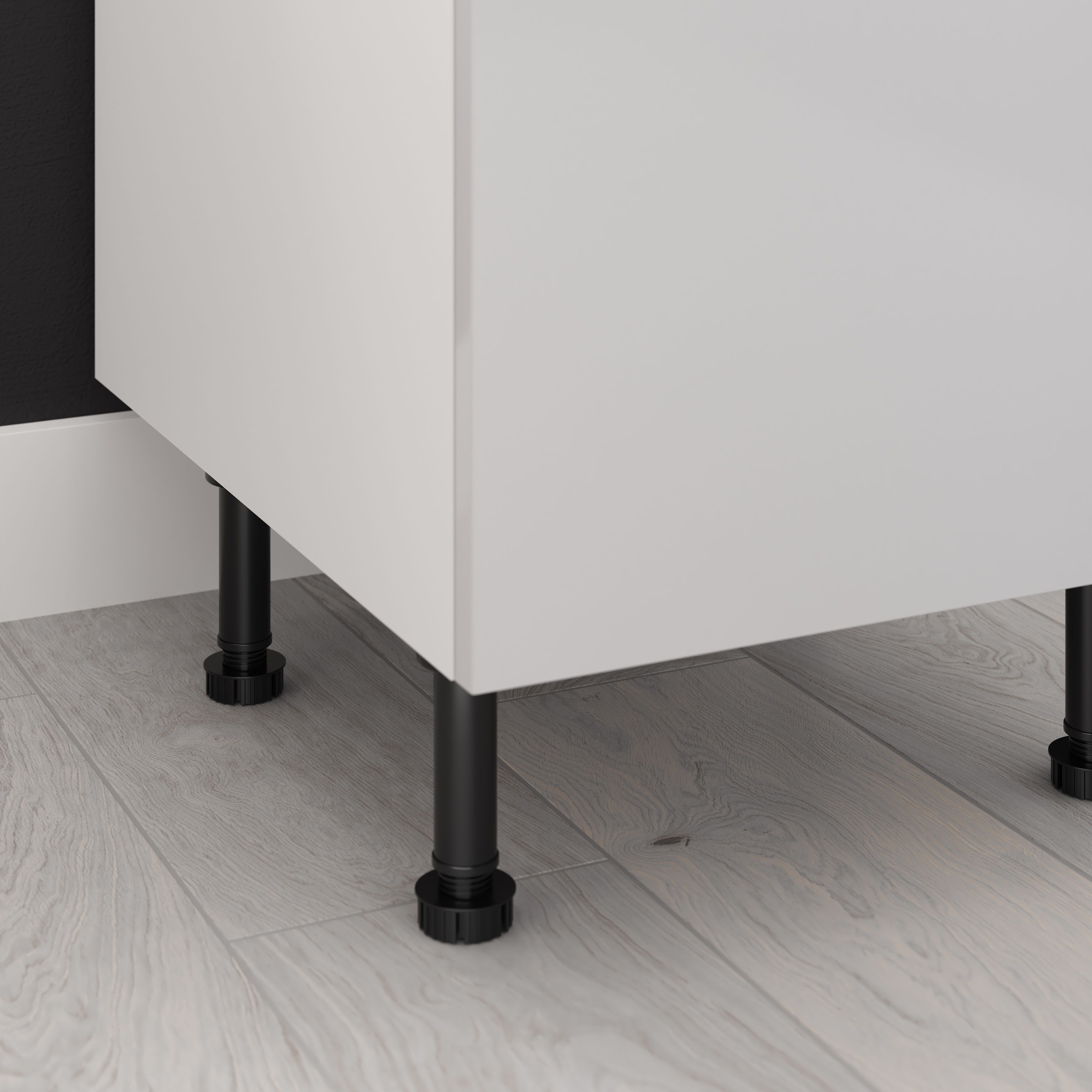 GoodHome Caraway White Corner Base unit, (W)930mm