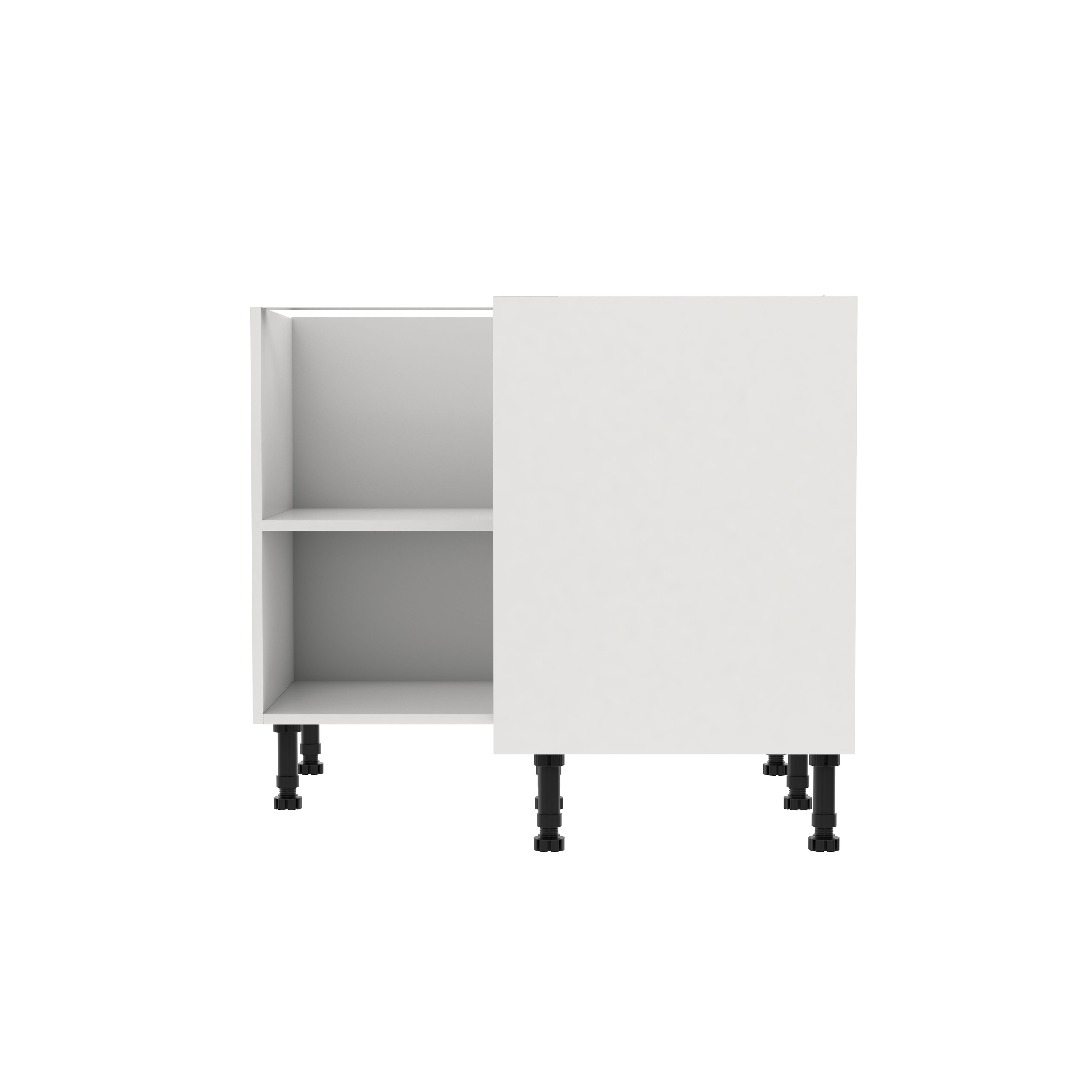 GoodHome Caraway White Corner Base unit, (W)930mm