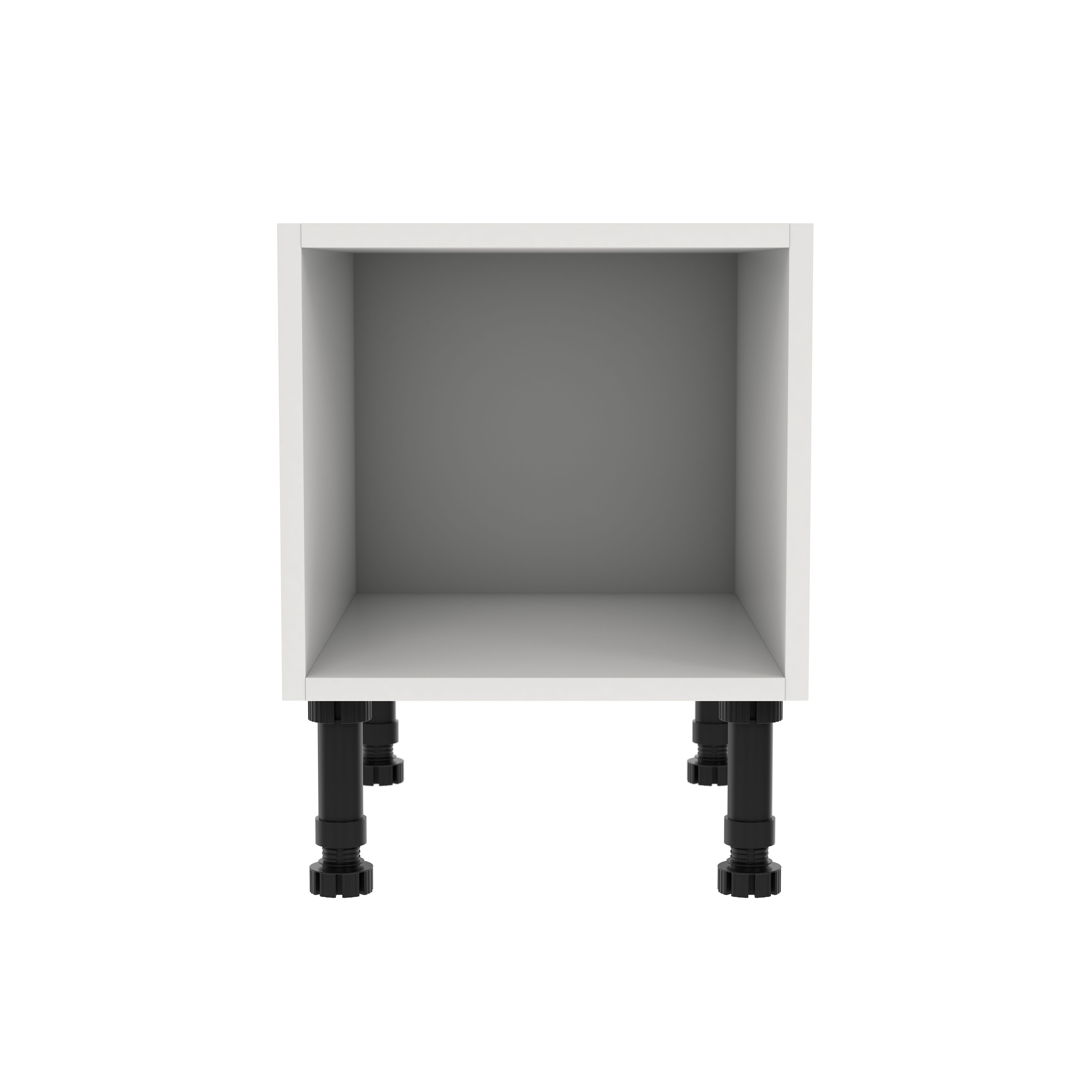 GoodHome Caraway White Half height Base unit, (W)400mm