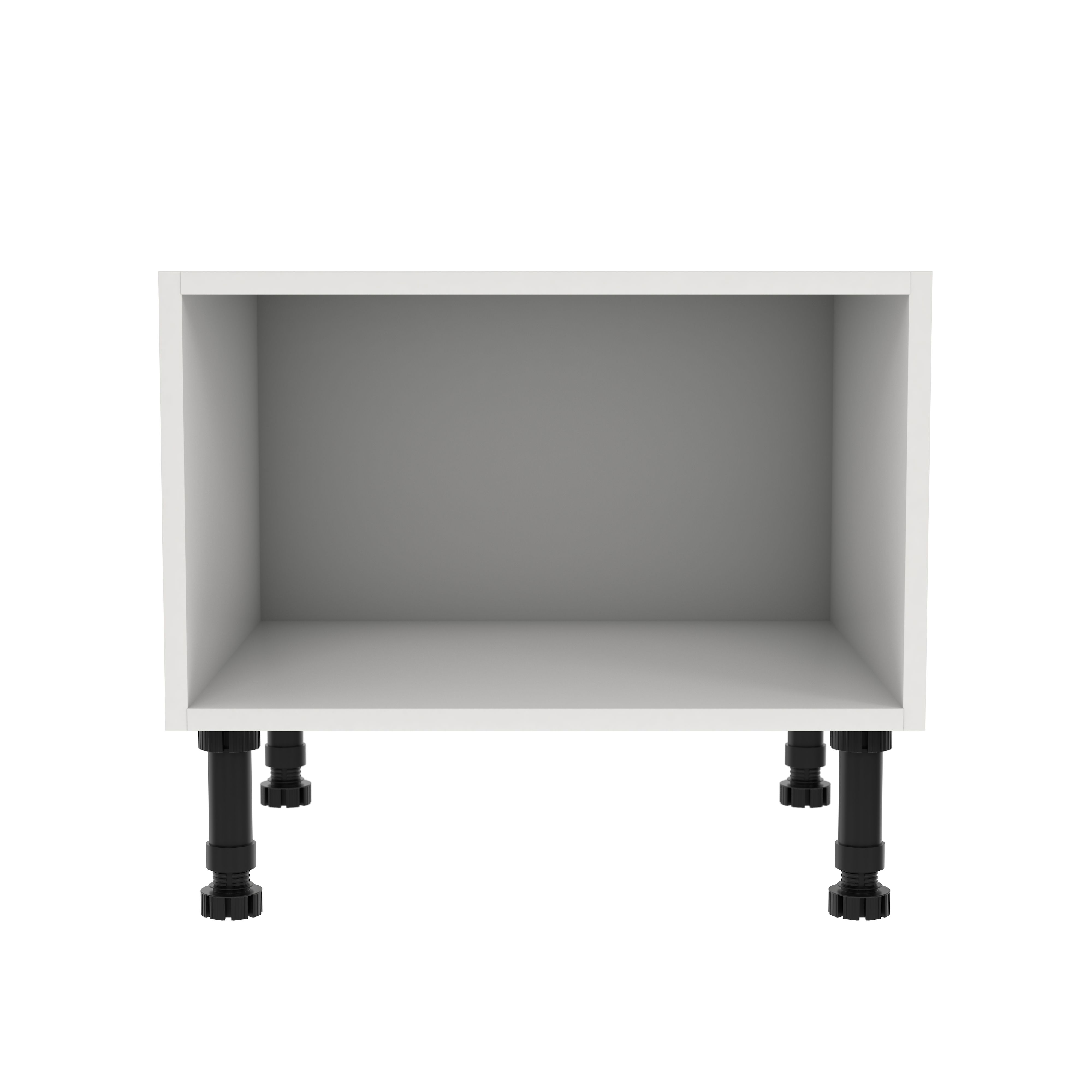 GoodHome Caraway White Half height Base unit, (W)600mm