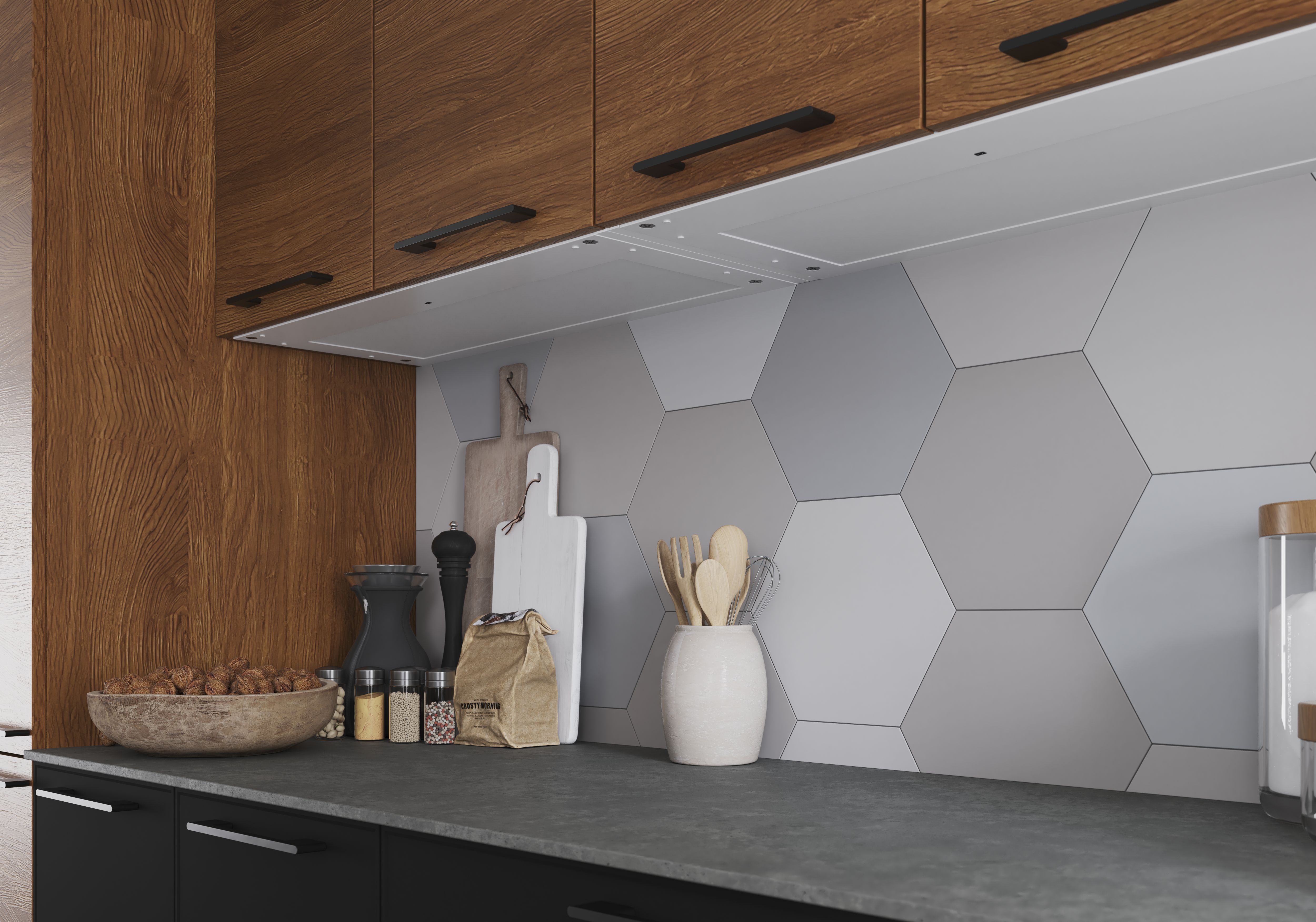 GoodHome Caraway White Mains-powered LED Cool white & warm white Under cabinet light IP20 (L)319mm (W)764mm