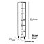 GoodHome Caraway White Tall Larder cabinet, (W)300mm