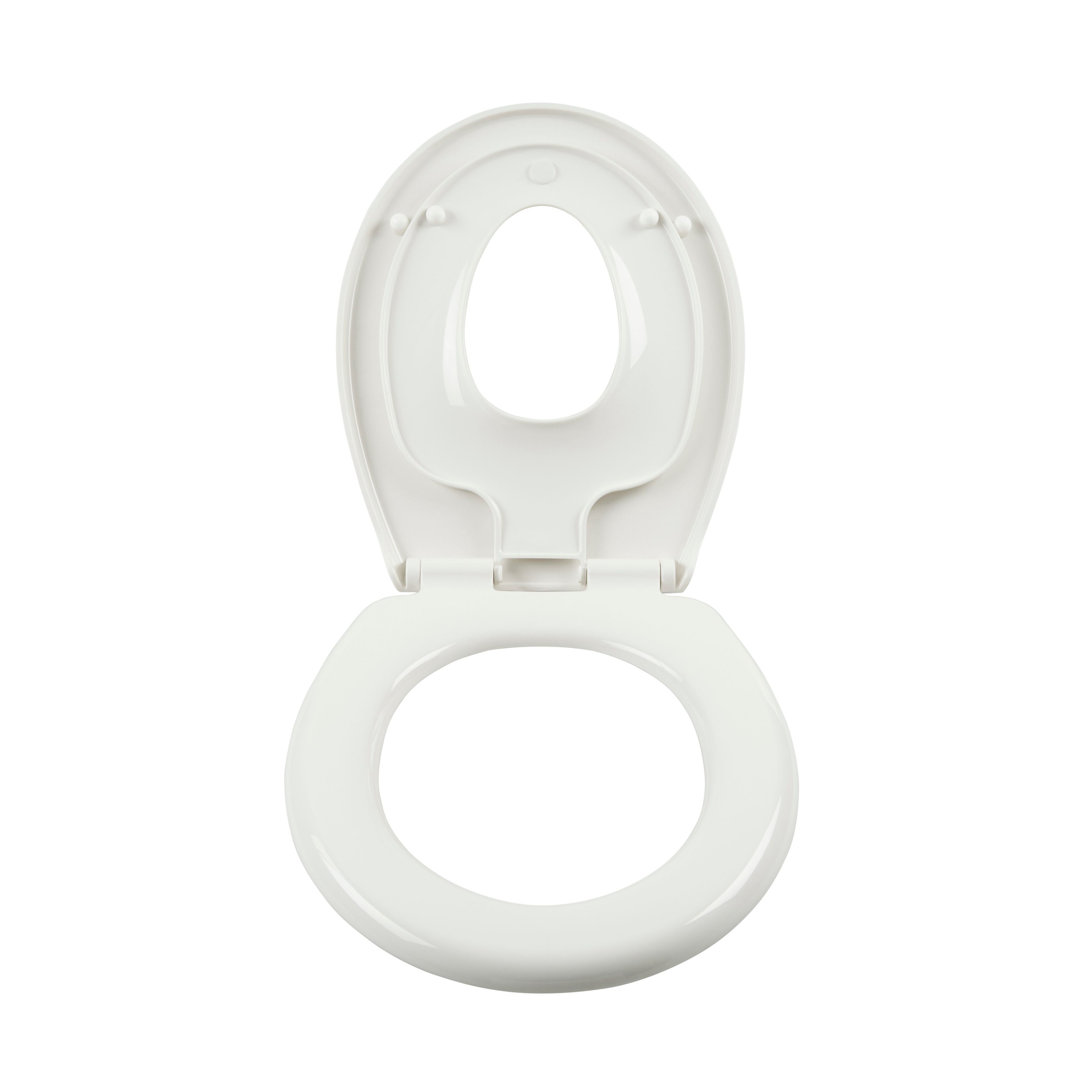 GoodHome Carilo White Round Soft close Toilet seat