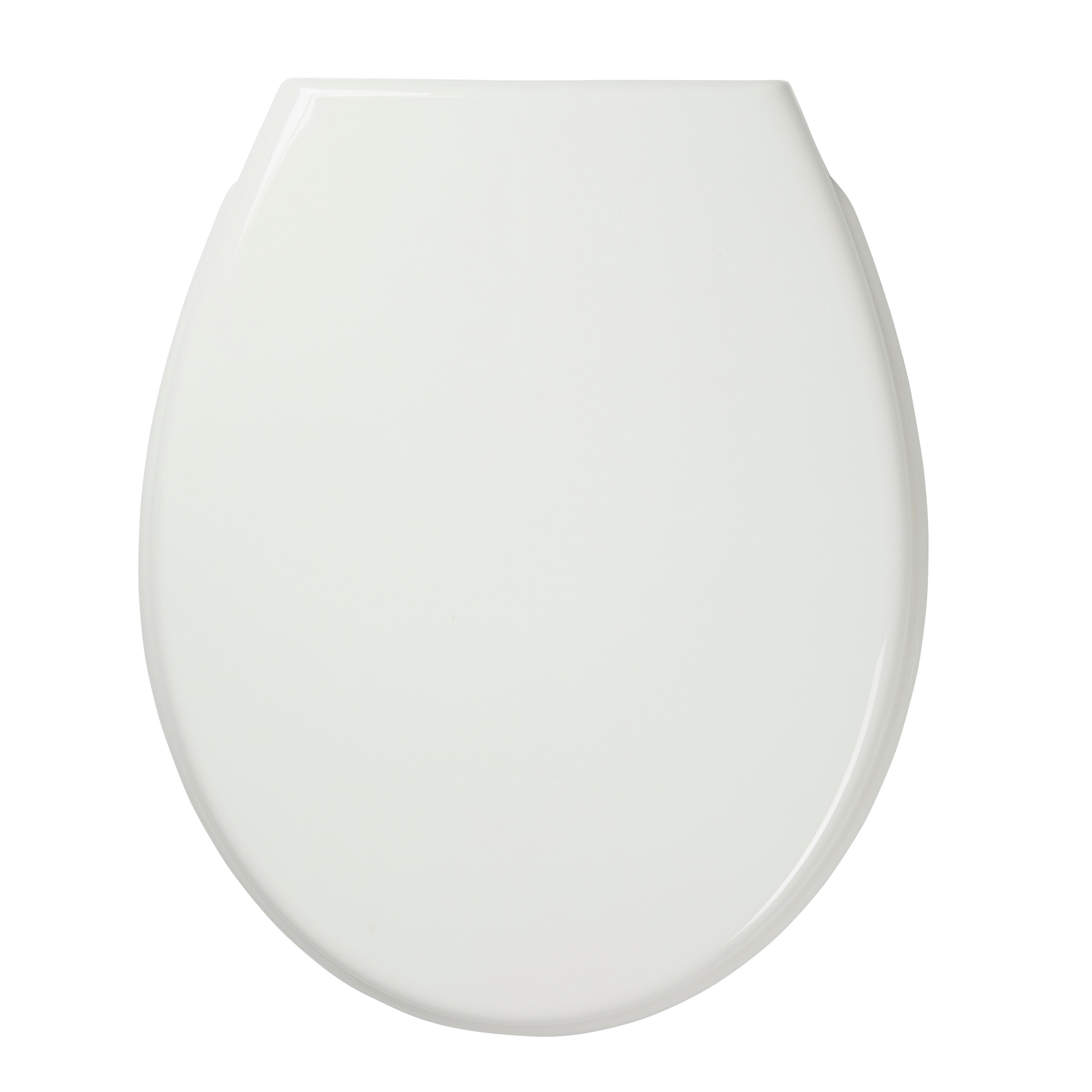 GoodHome Carilo White Round Soft close Toilet seat