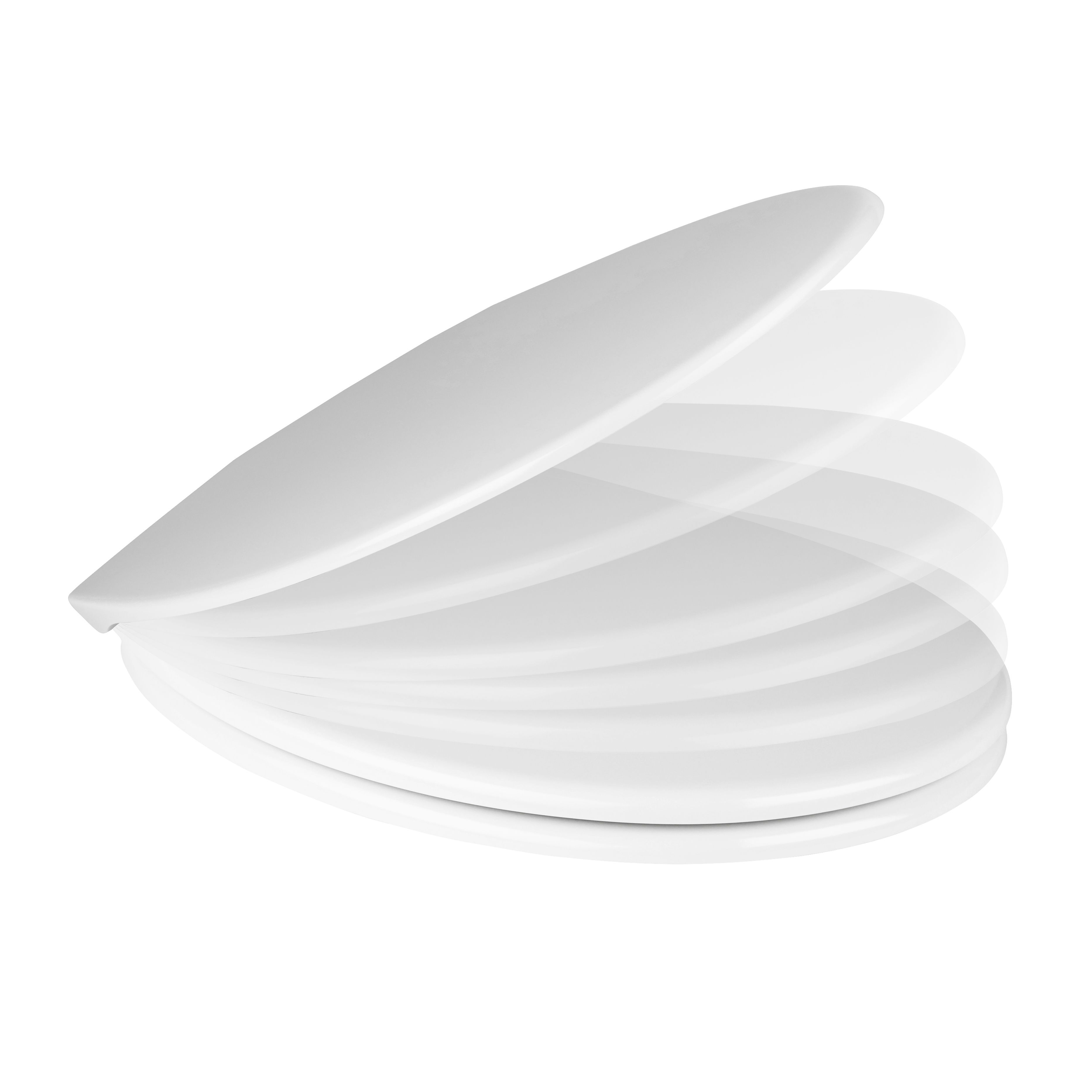 GoodHome Carilo White Round Soft close Toilet seat