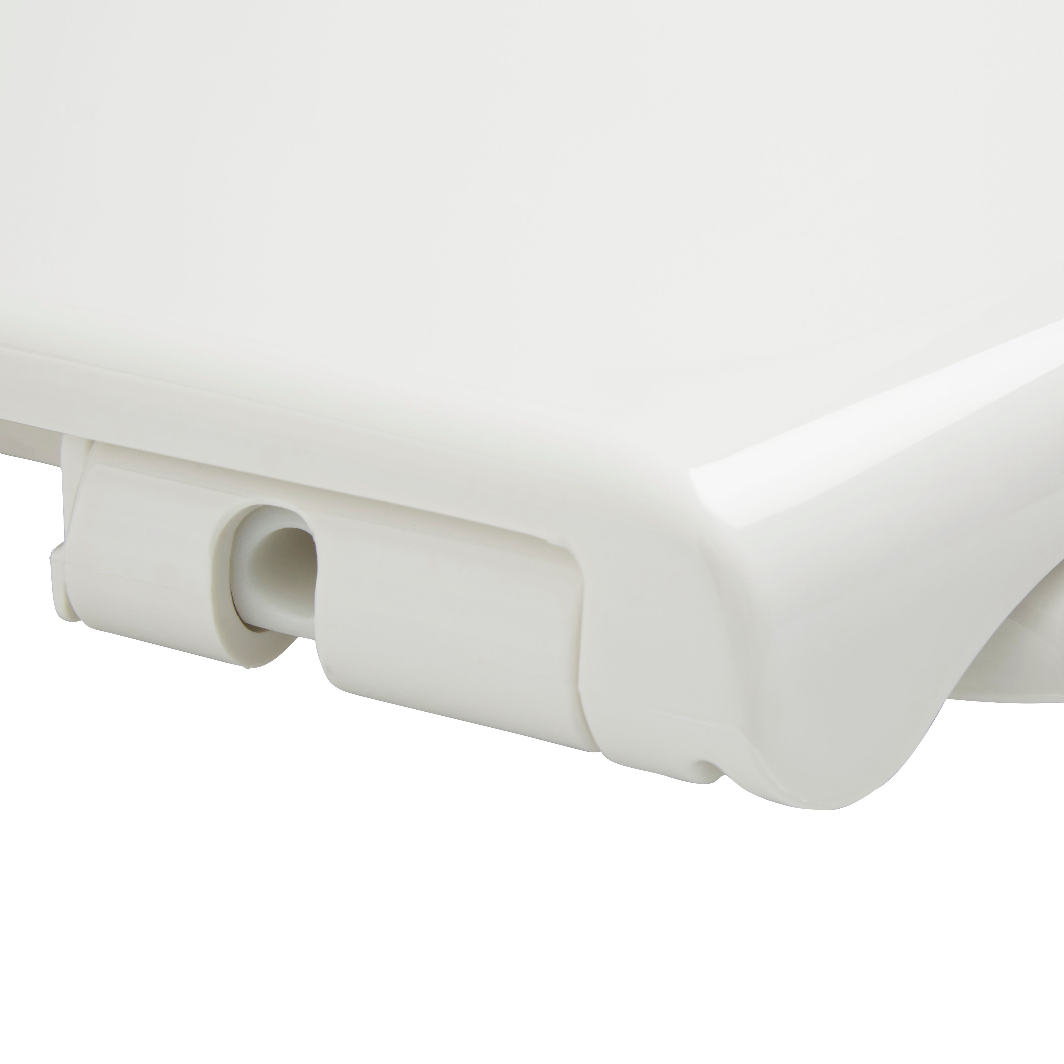 GoodHome Carilo White Round Soft close Toilet seat
