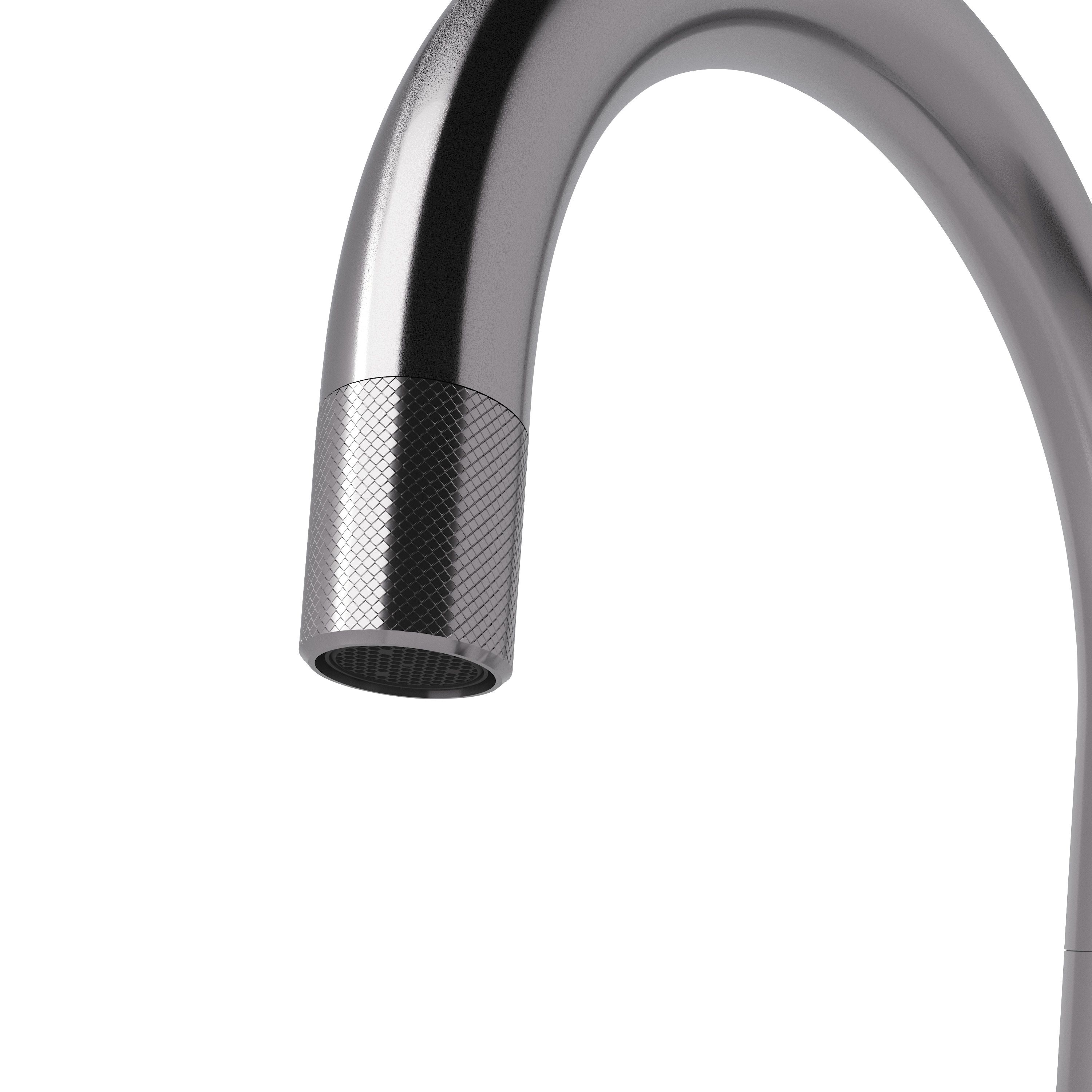 GoodHome Carya Silver Stainless steel effect Kitchen Side lever Tap