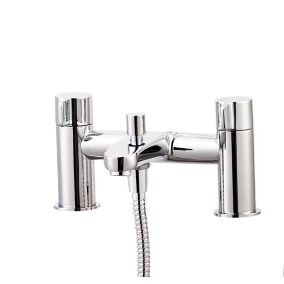 GoodHome Cavally Chrome effect Bath Shower mixer Tap