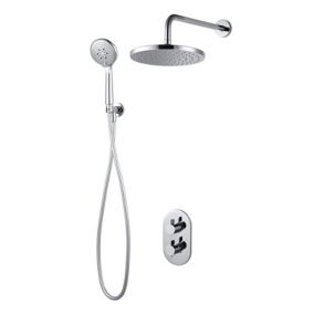 GoodHome Cavally Chrome effect Recessed Diverter Shower