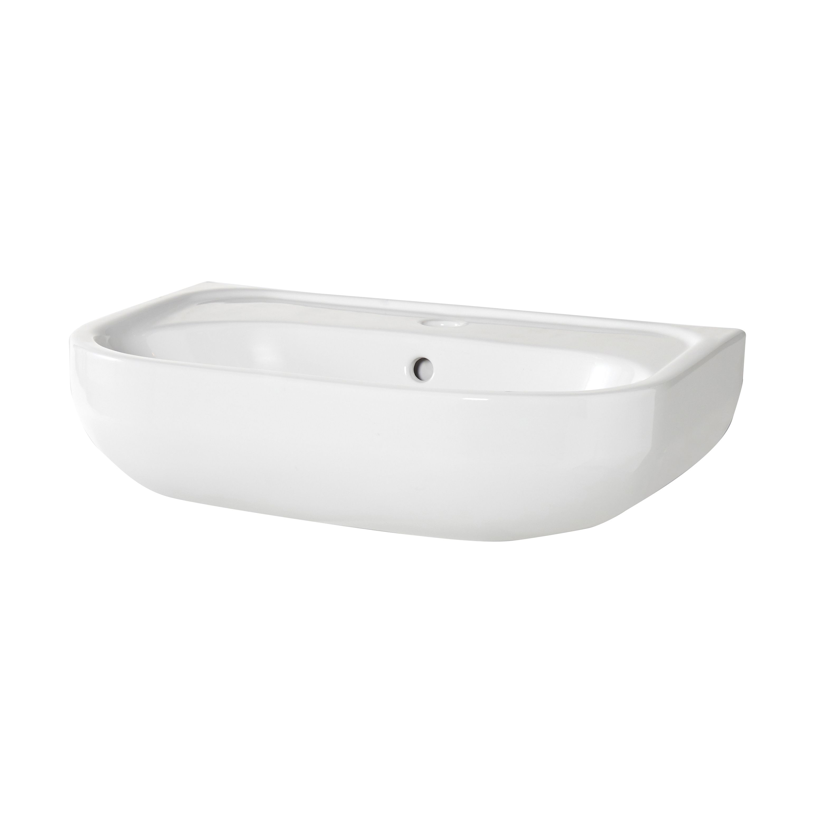 GoodHome Cavally compact White Close-coupled Floor-mounted Toilet & full pedestal basin