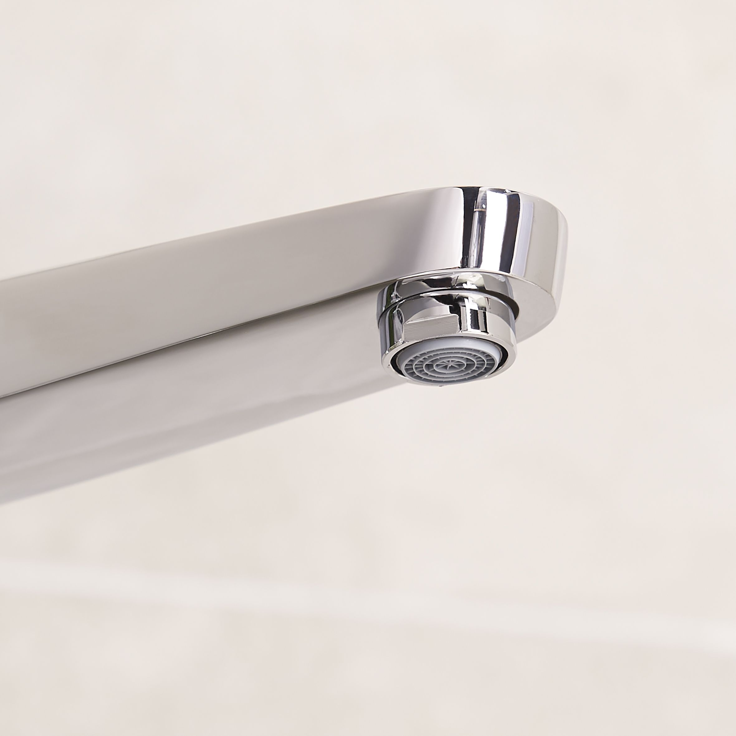 GoodHome Cavally Silver Chrome effect Ceramic disk Floor-mounted Mixer tap with shower kit