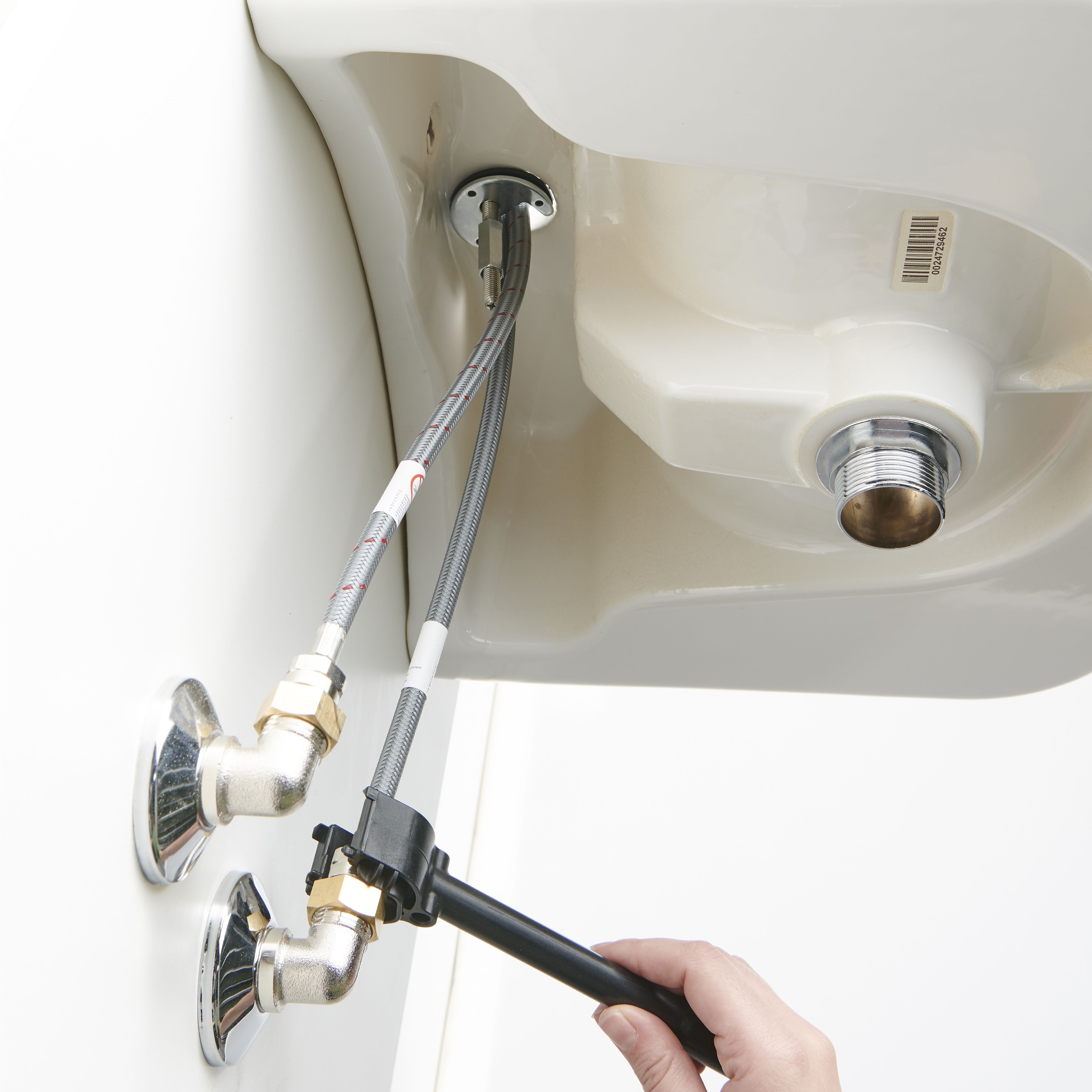 GoodHome Cavally Tall Matt Black Round Deck-mounted Manual Sink or worktop Mono mixer Tap