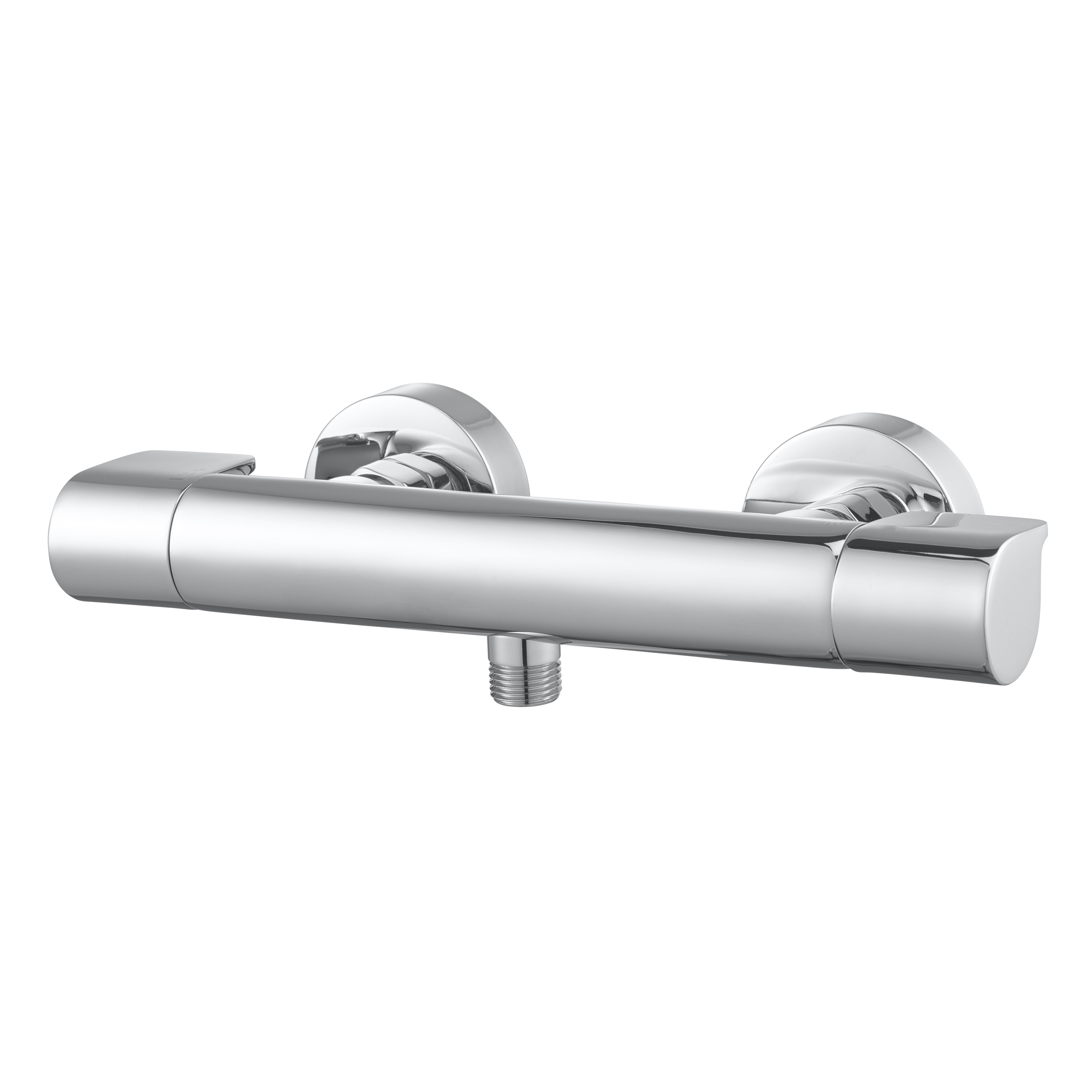 GoodHome Cavally ¼ turn Chrome effect Thermostatic Shower mixer Tradepoint