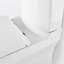 GoodHome Cavally White Back to wall Toilet set with Soft close seat