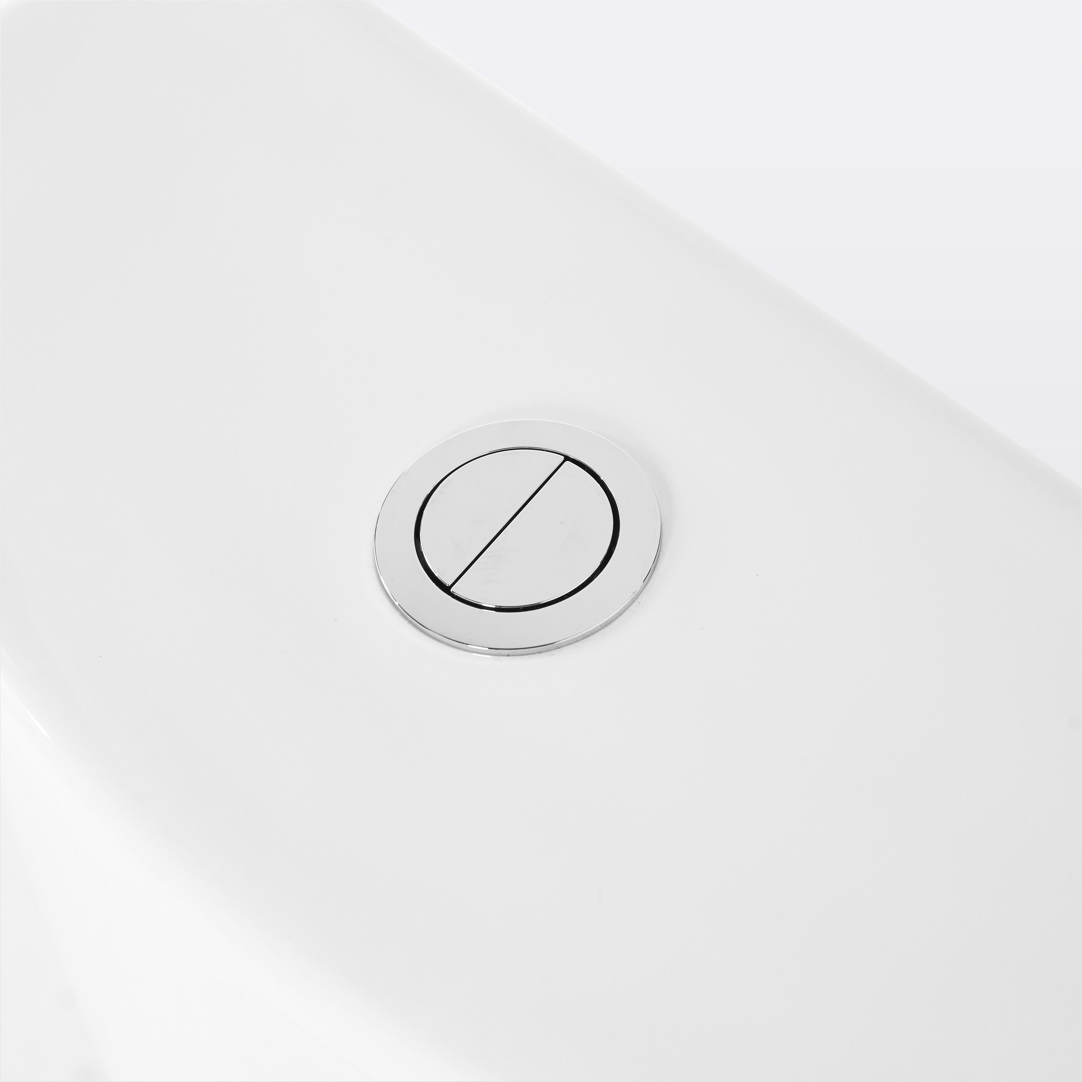 GoodHome Cavally White Close-coupled Comfort height Toilet set with Soft close seat & Exposed cistern