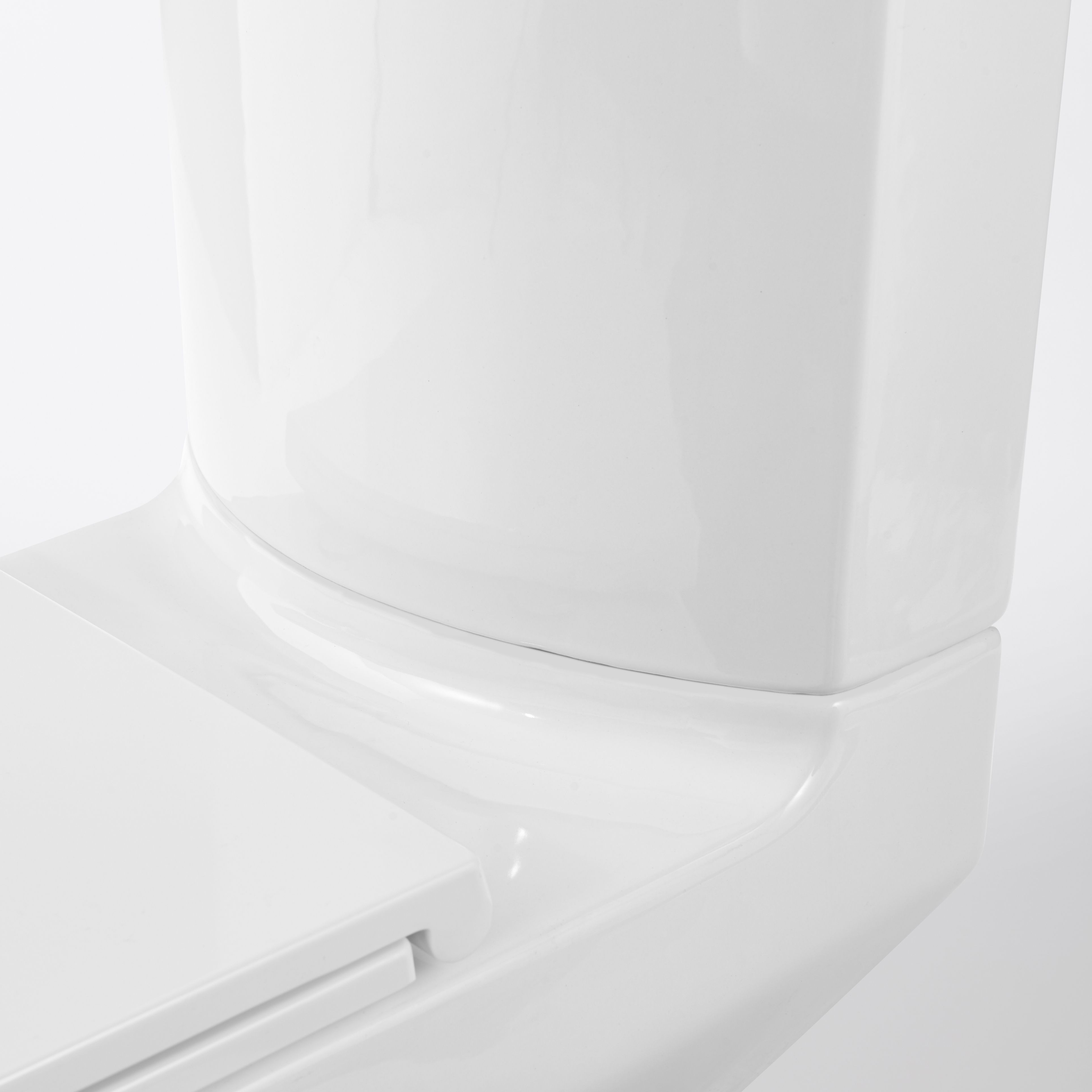 GoodHome Cavally White Close-coupled Floor-mounted Toilet & full pedestal basin (W)370mm (H)830mm