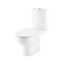 GoodHome Cavally White Close-coupled Toilet & full pedestal basin