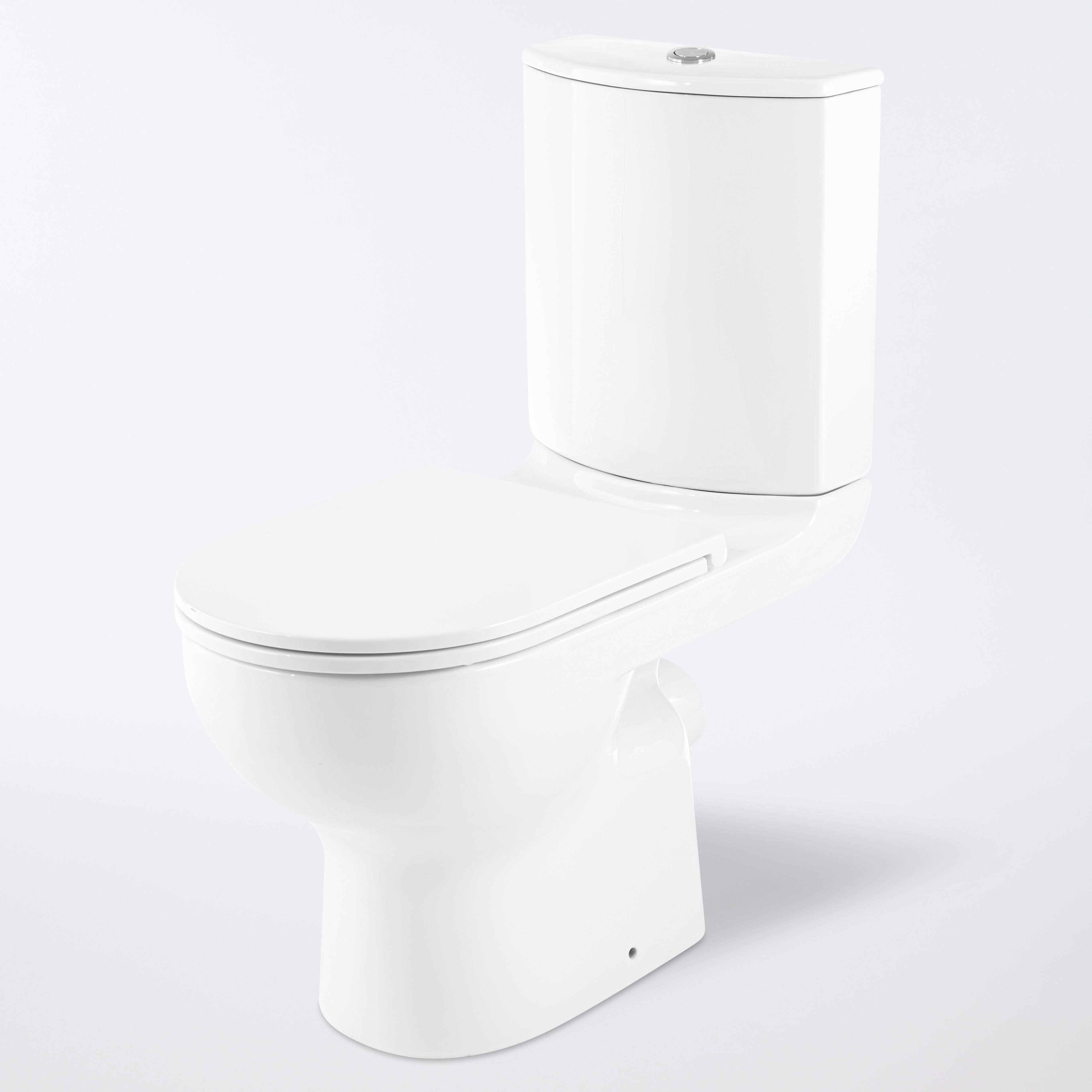 GoodHome Cavally White Closecoupled Toilet set with Soft close seat