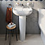GoodHome Cavally White Round Wall-mounted Cloakroom Basin (W)56cm