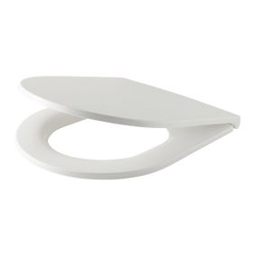 GoodHome Cavally White Soft close Toilet seat