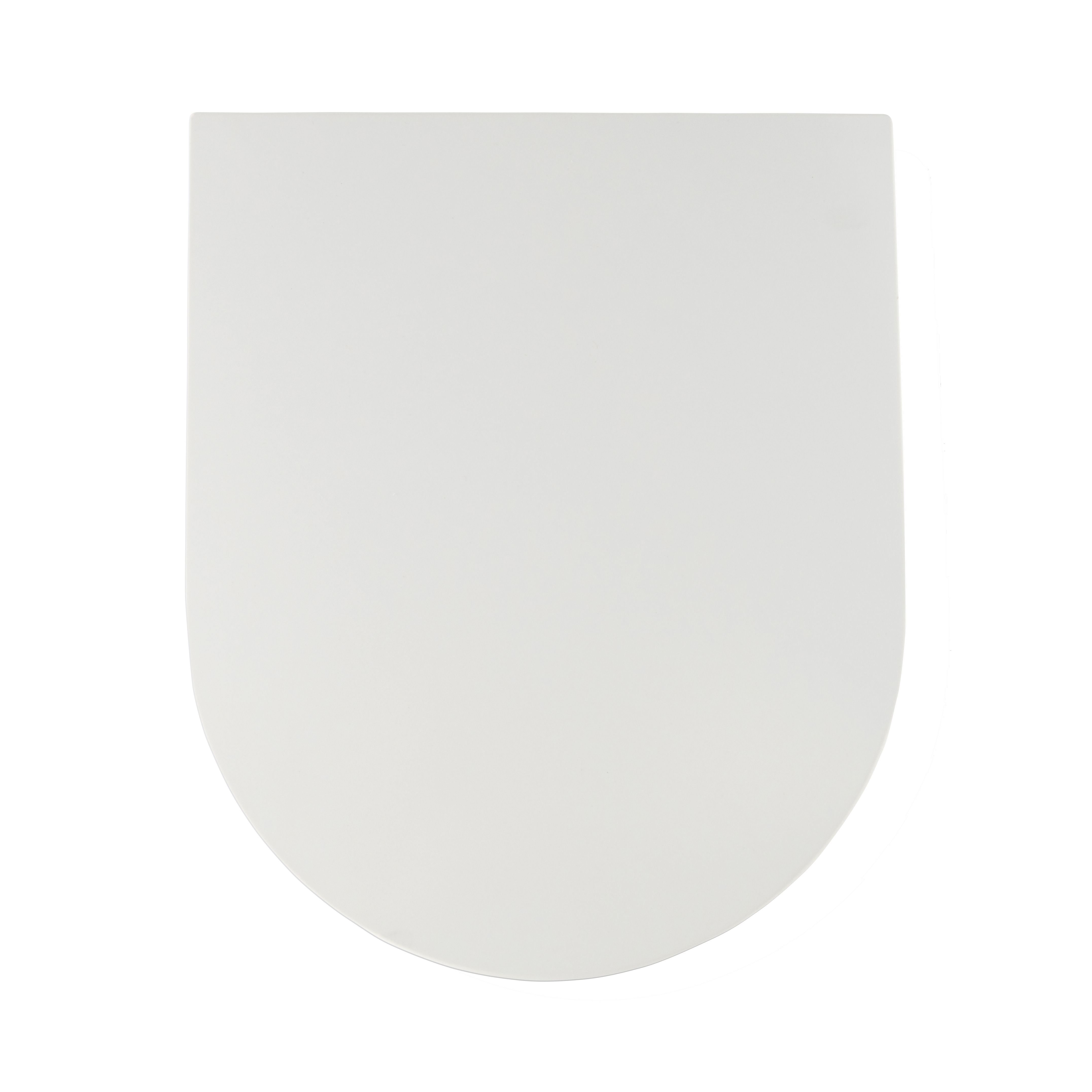 GoodHome Cavally White Soft close Toilet seat
