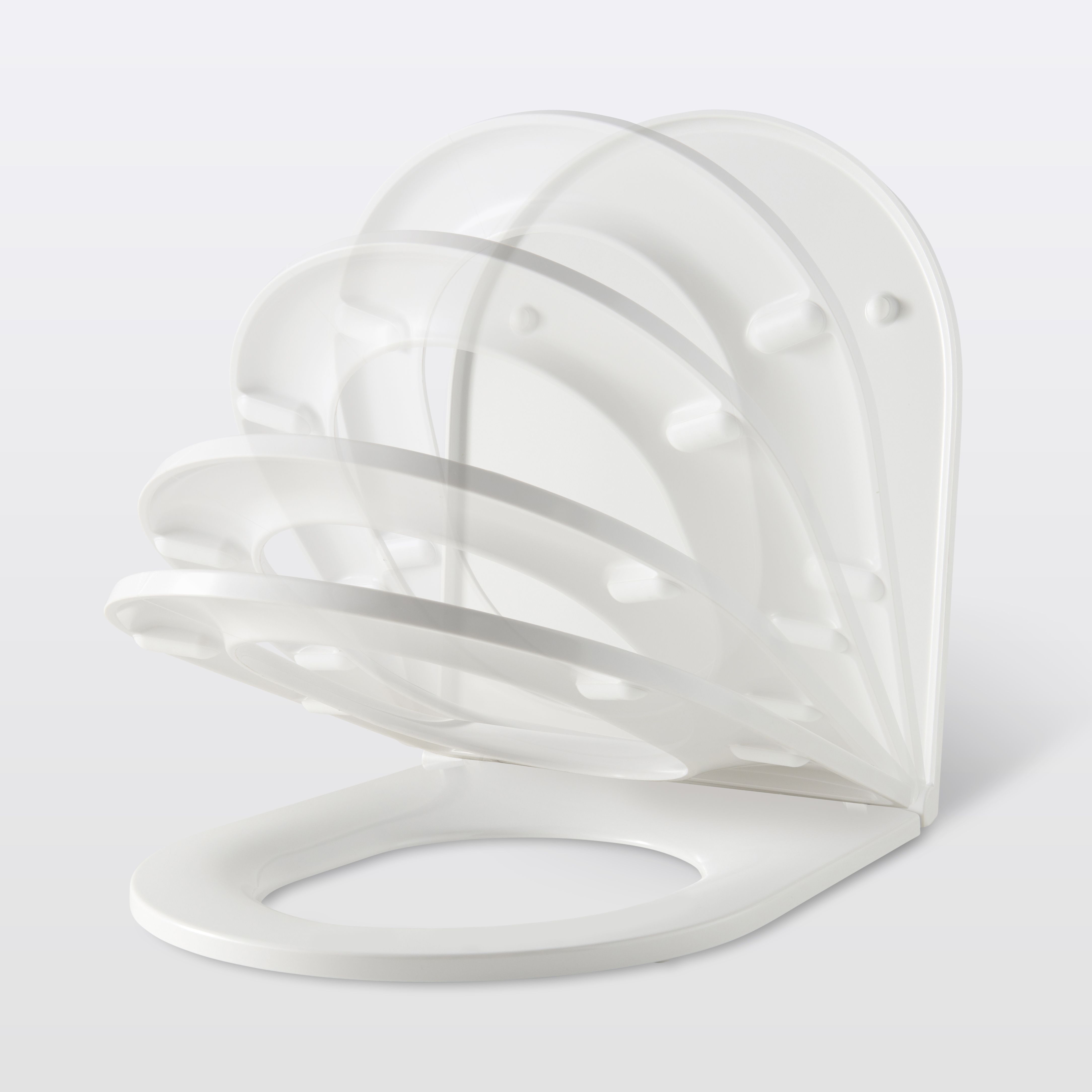 GoodHome Cavally White Soft close Toilet seat