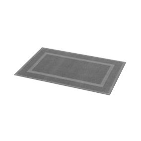 GoodHome Cellna Anthracite Cotton Bath mat (L)800mm (W)500mm