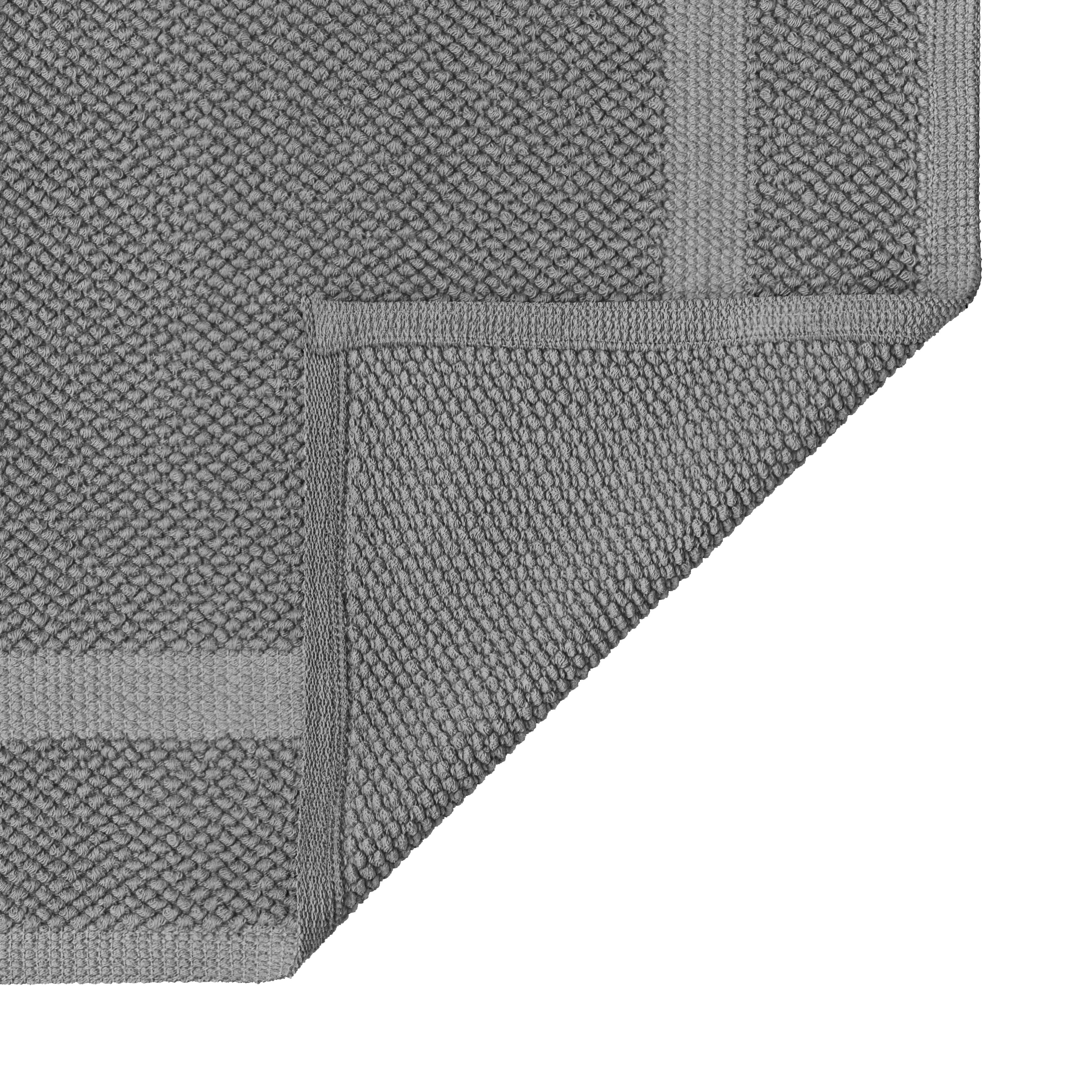 GoodHome Cellna Anthracite Cotton Bath mat (L)800mm (W)500mm