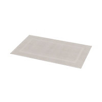 GoodHome Cellna Stone grey Cotton Bath mat (L)1200mm (W)700mm