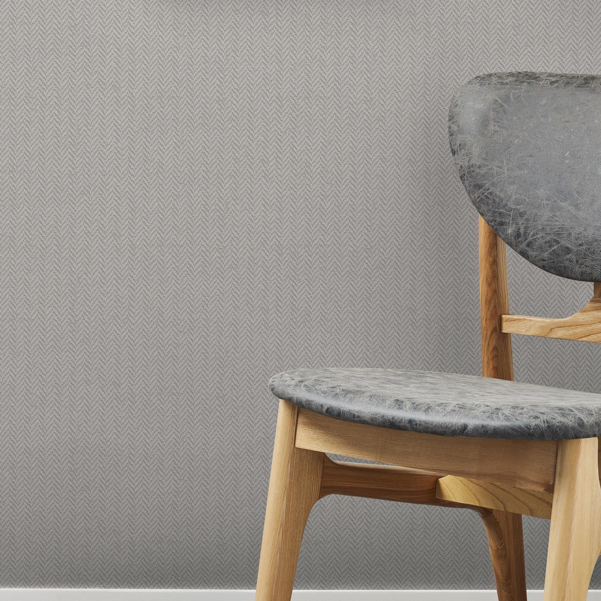 GoodHome Cernon Beige Herringbone Textured Wallpaper Sample