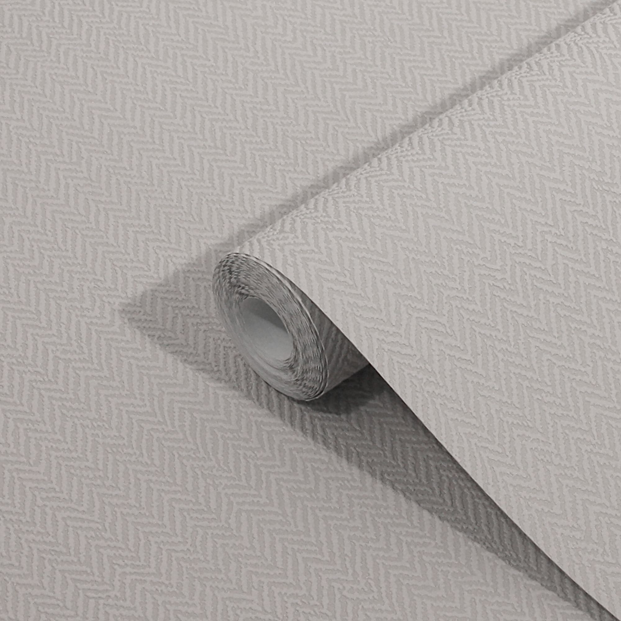 GoodHome Cernon Beige Herringbone Textured Wallpaper Sample