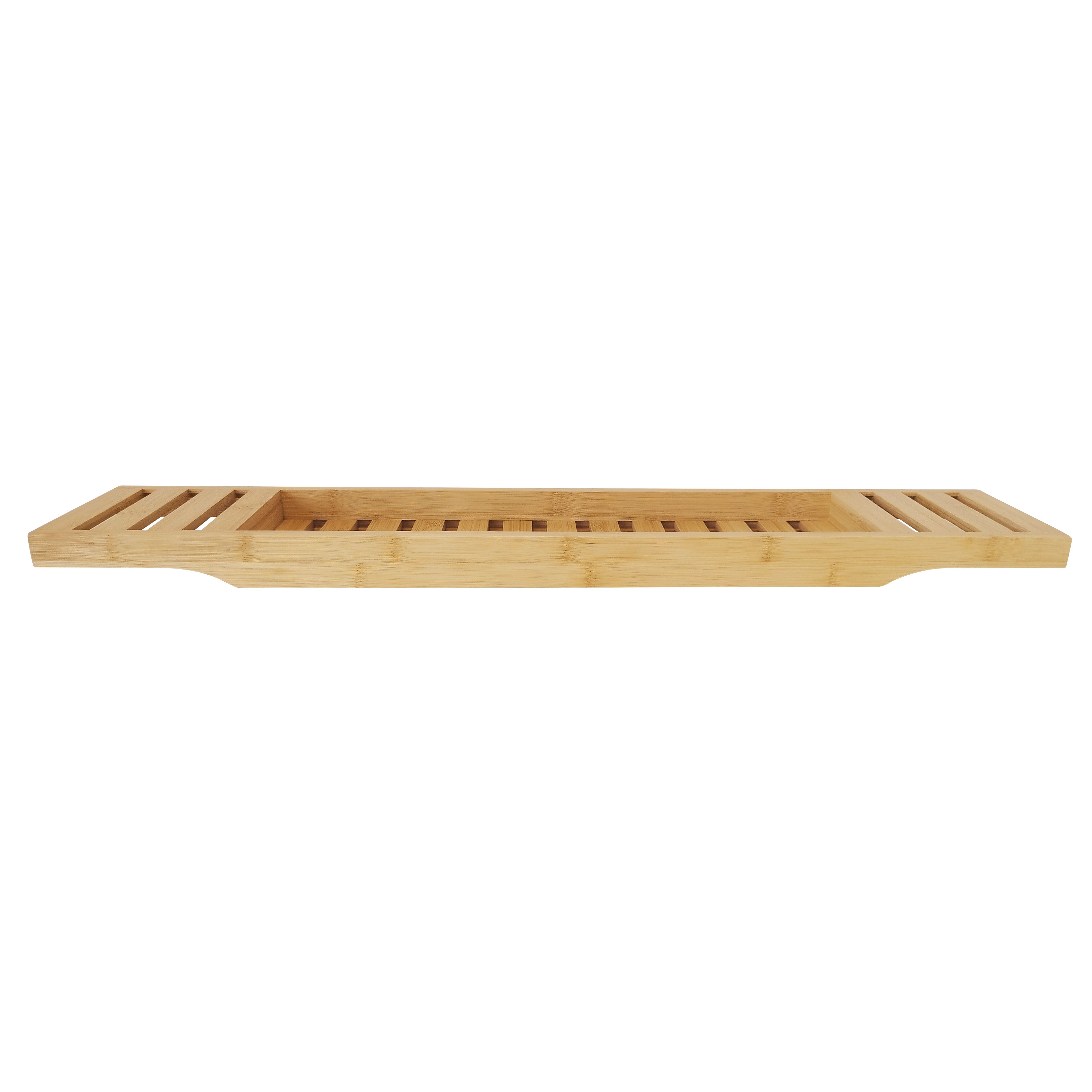 GoodHome Cervia Bamboo 1 tier Bath rack (W)14.5cm