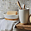 GoodHome Cervia White Bamboo & ceramic Soap dish (W)14cm