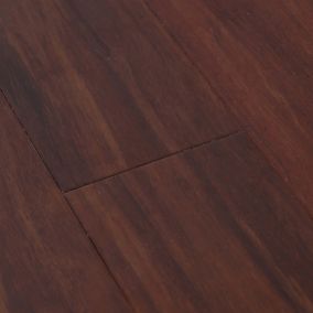 GoodHome Chaiya Dark Wood effect Bamboo Real wood top layer flooring, 1.67m²