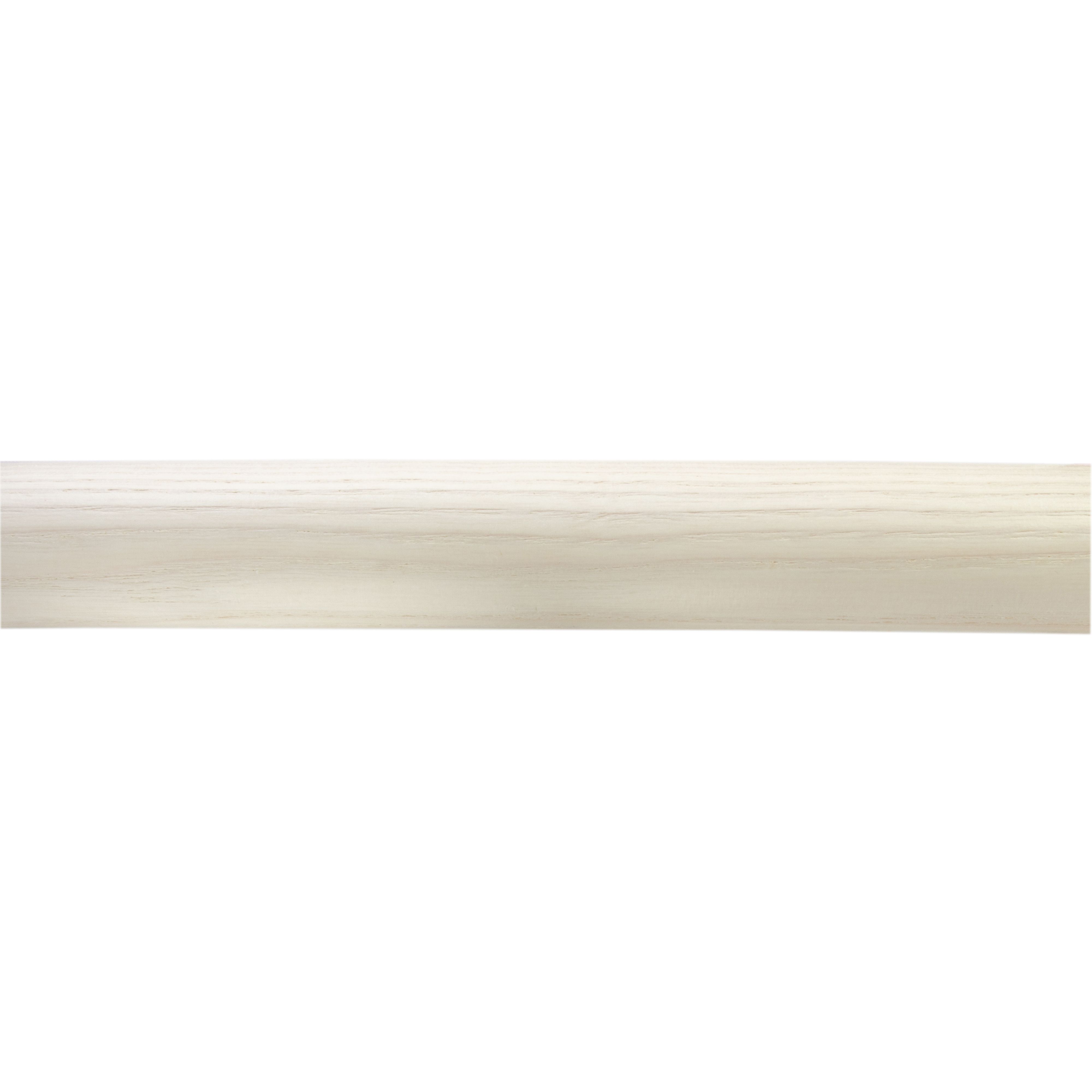 GoodHome Chalki Matt White Oak effect Curtain pole, (L)2.5m (Dia)28mm